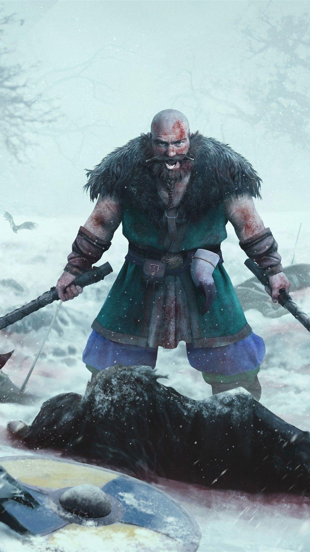 1080x1920 Expeditions: Viking, berserk, man, axe, death, blood 1080x1920