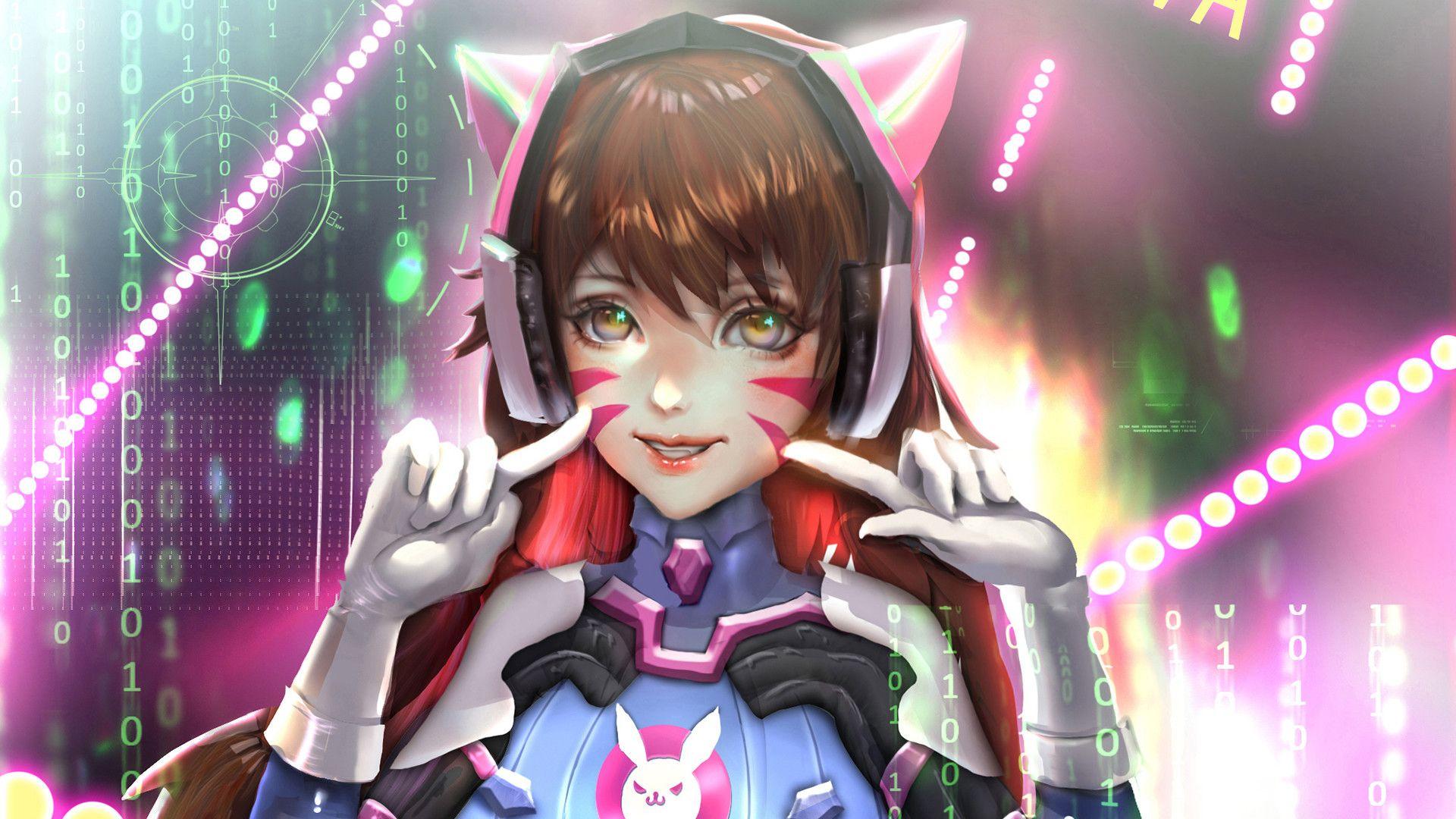 1920x1080 Gamer Girl Wallpaper