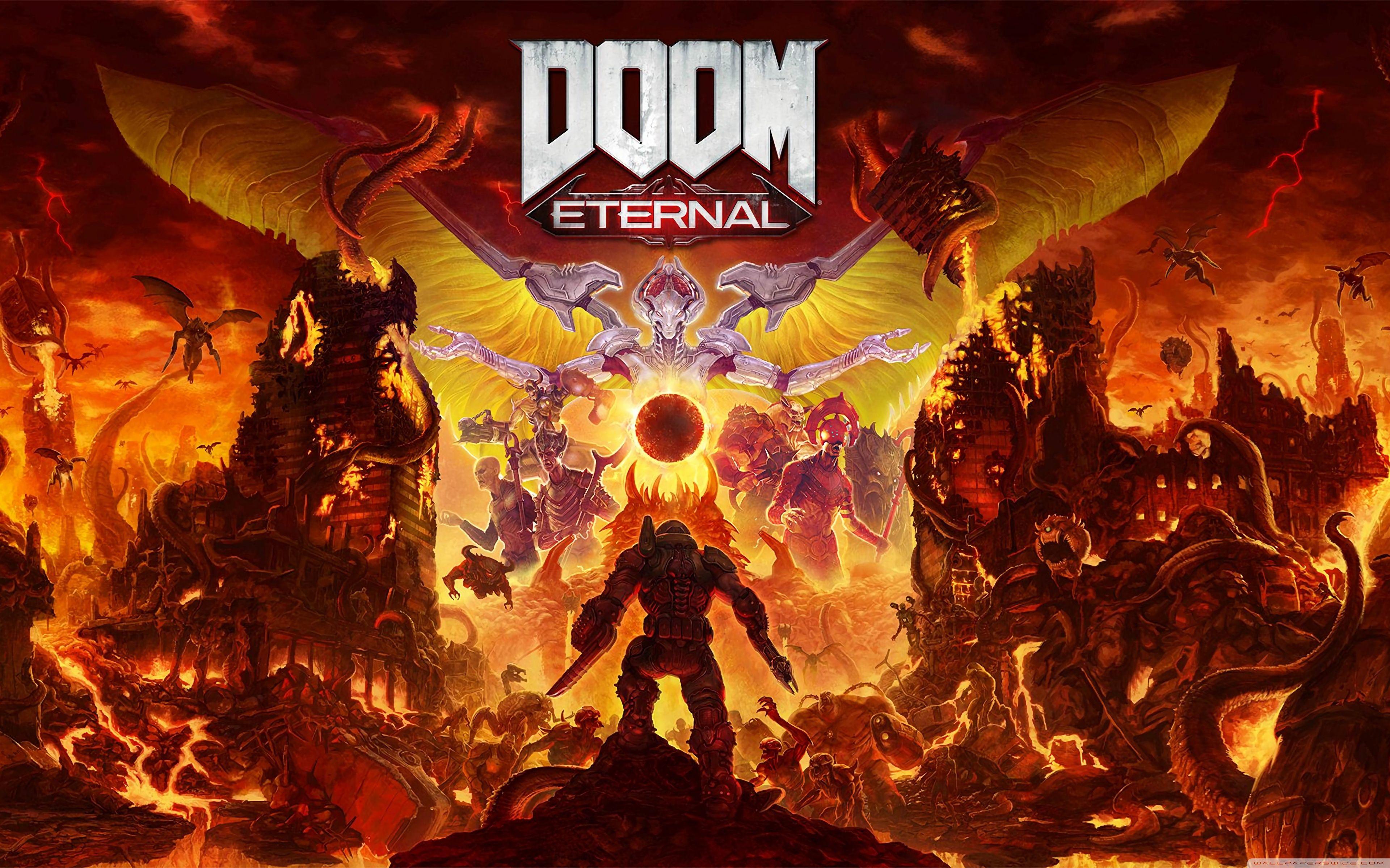 3840x2400 DOOM Eternal video game 2020 Ultra HD Desktop Background Wallpaper