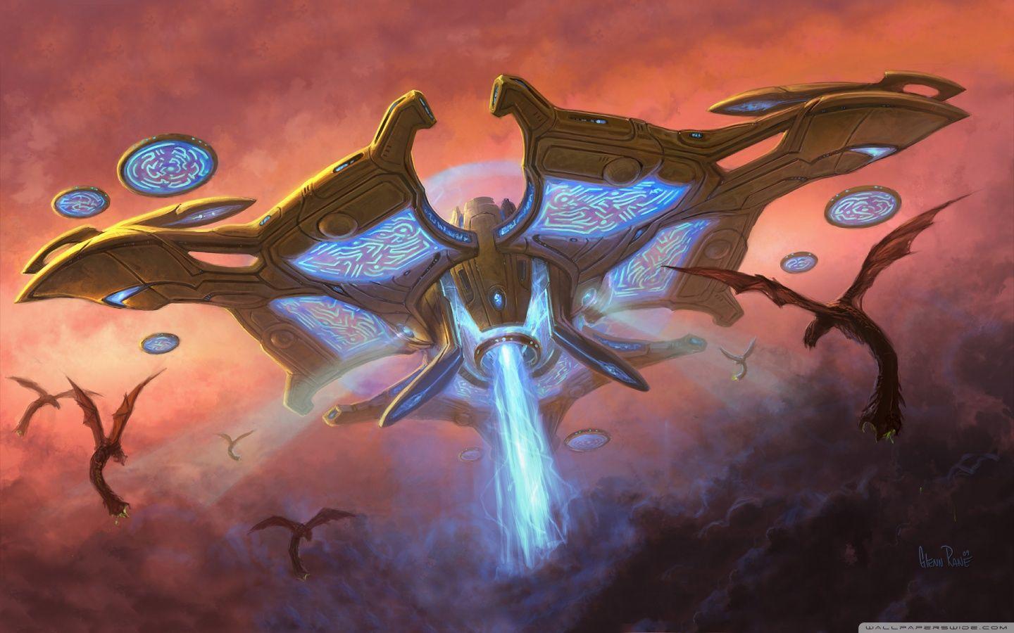 1440x900 Starcraft Mothership Ultra HD Desktop Background Wallpaper