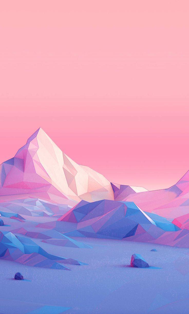 736x1219 Minimalistic Polygon Mountain [1280x2120]. Scenery wallpaper