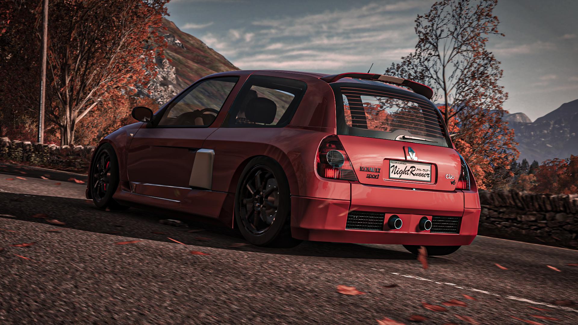 1920x1080 Maroon Red Renault Clio V6