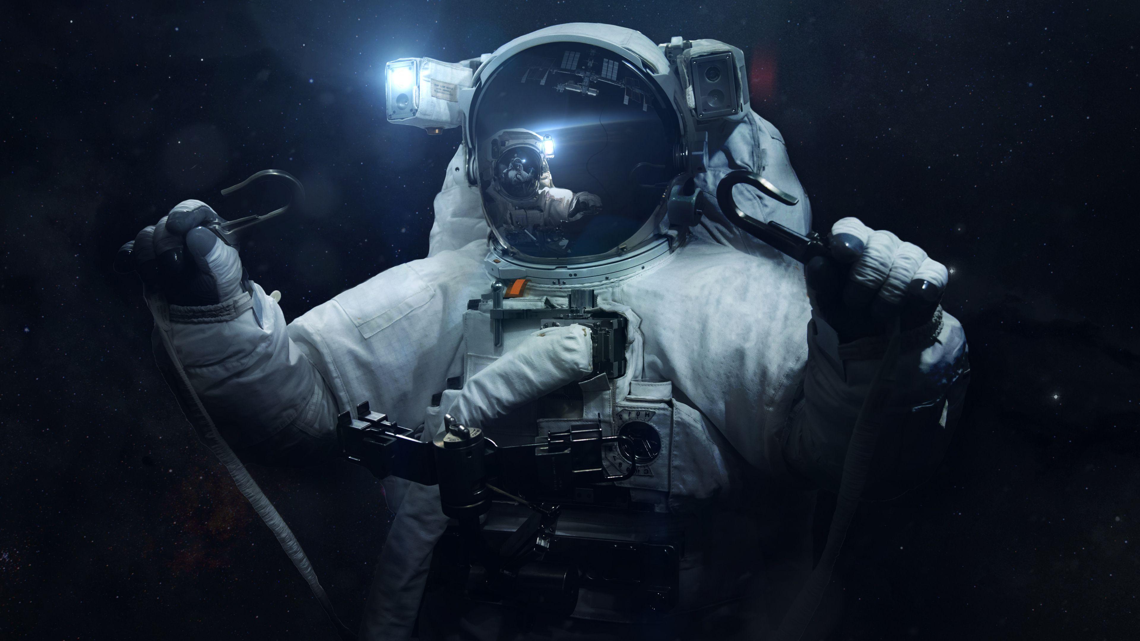 3840x2160 Download Astronaut, space, dark, exploration wallpaper, 3840x2160
