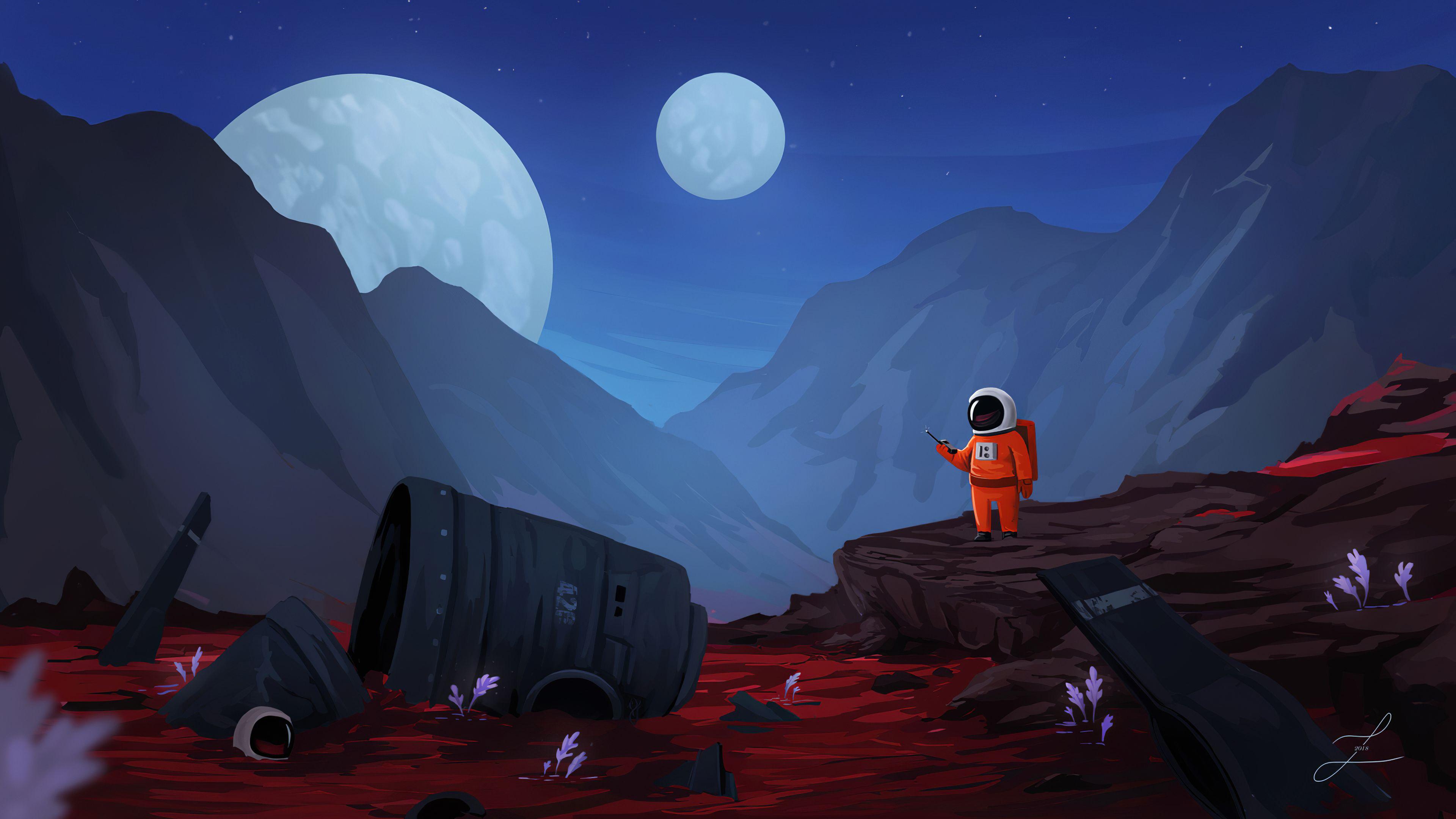 3840x2160 Astronaut Art 4K 4K Wallpaper, HD Artist 4K Wallpaper