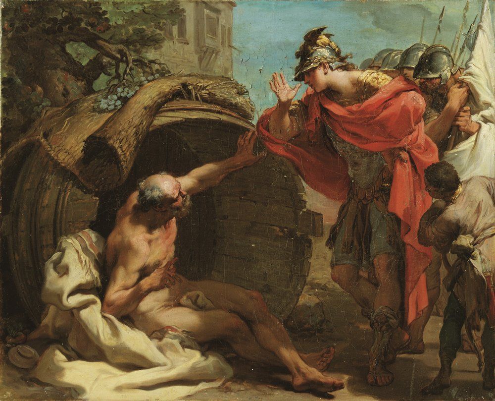 1000x809 Alexander and Diogenes by Gaetano Gandolfi: Fine art print