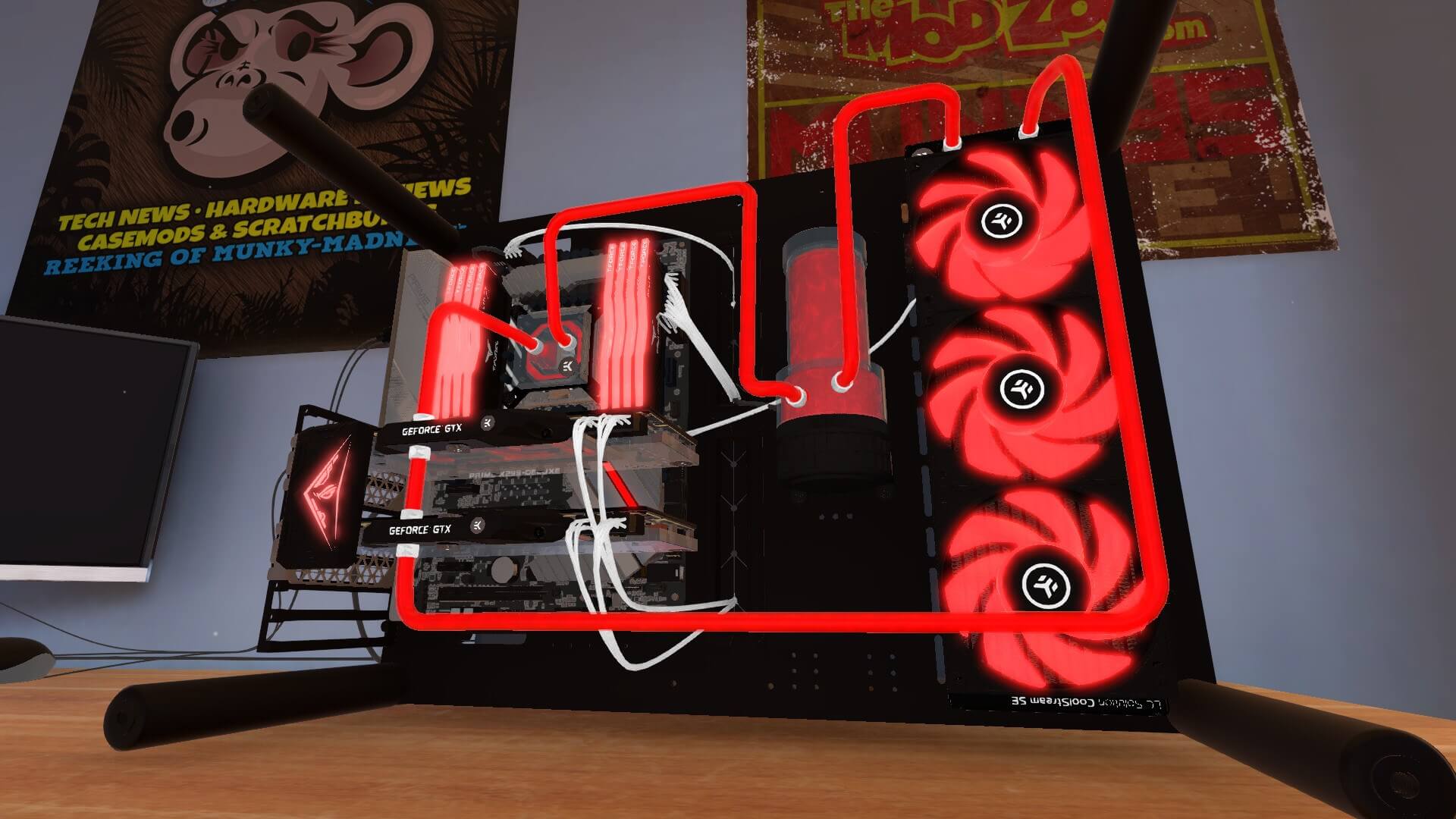 1920x1080 PC Building Simulator exits Steam Early Access, adds Nvidia hardware