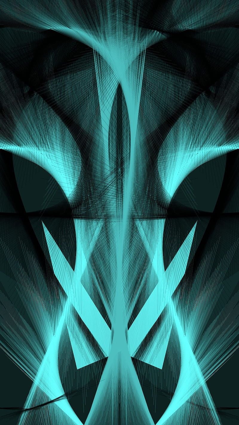 800x1422 Blue Aura, abstract, black, color, cyan, relax, HD phone wallpaper