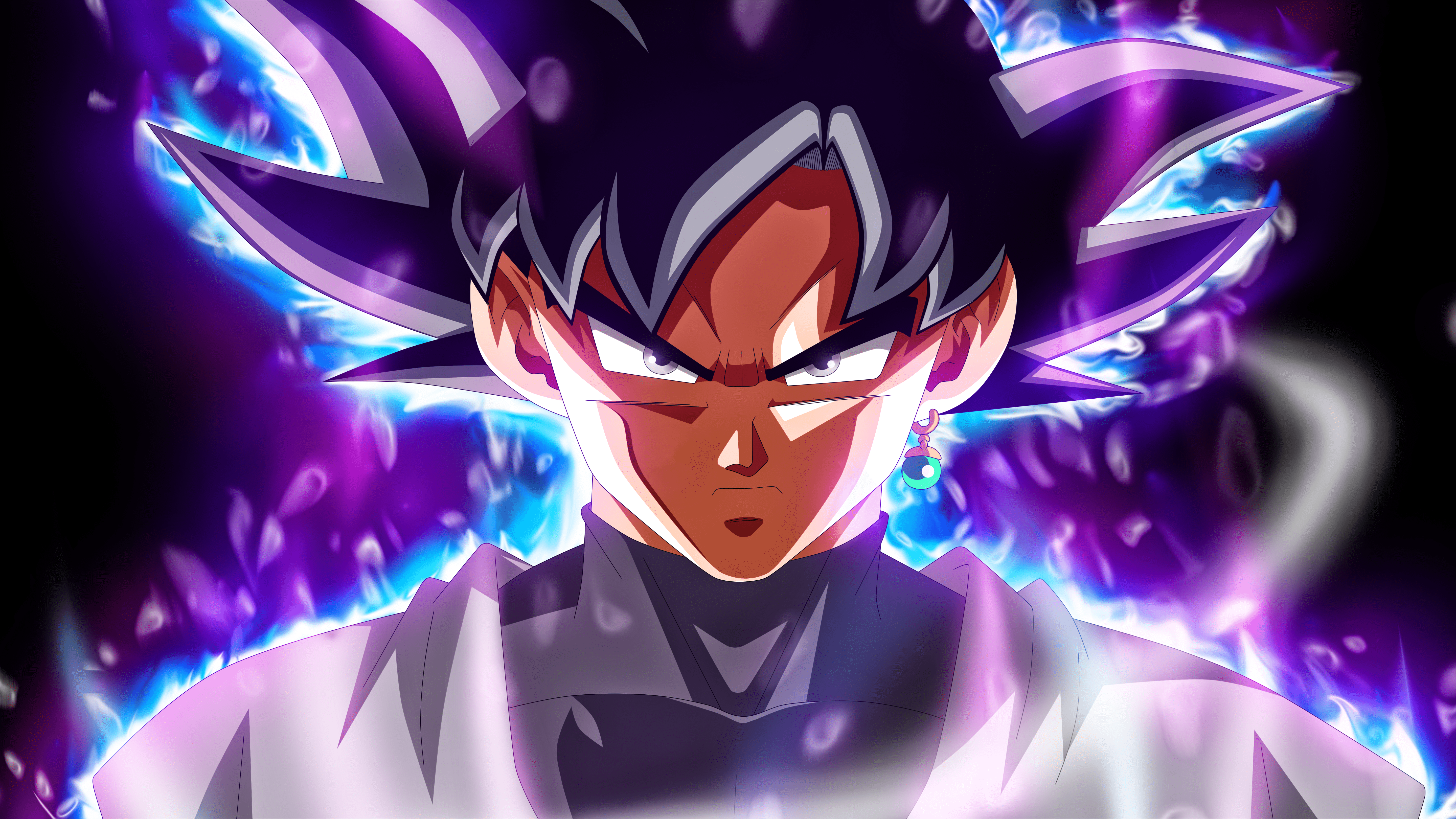 5760x3240 Dragon Ball Super. Ultra HD 4K Goku Black Aura Wallpaper