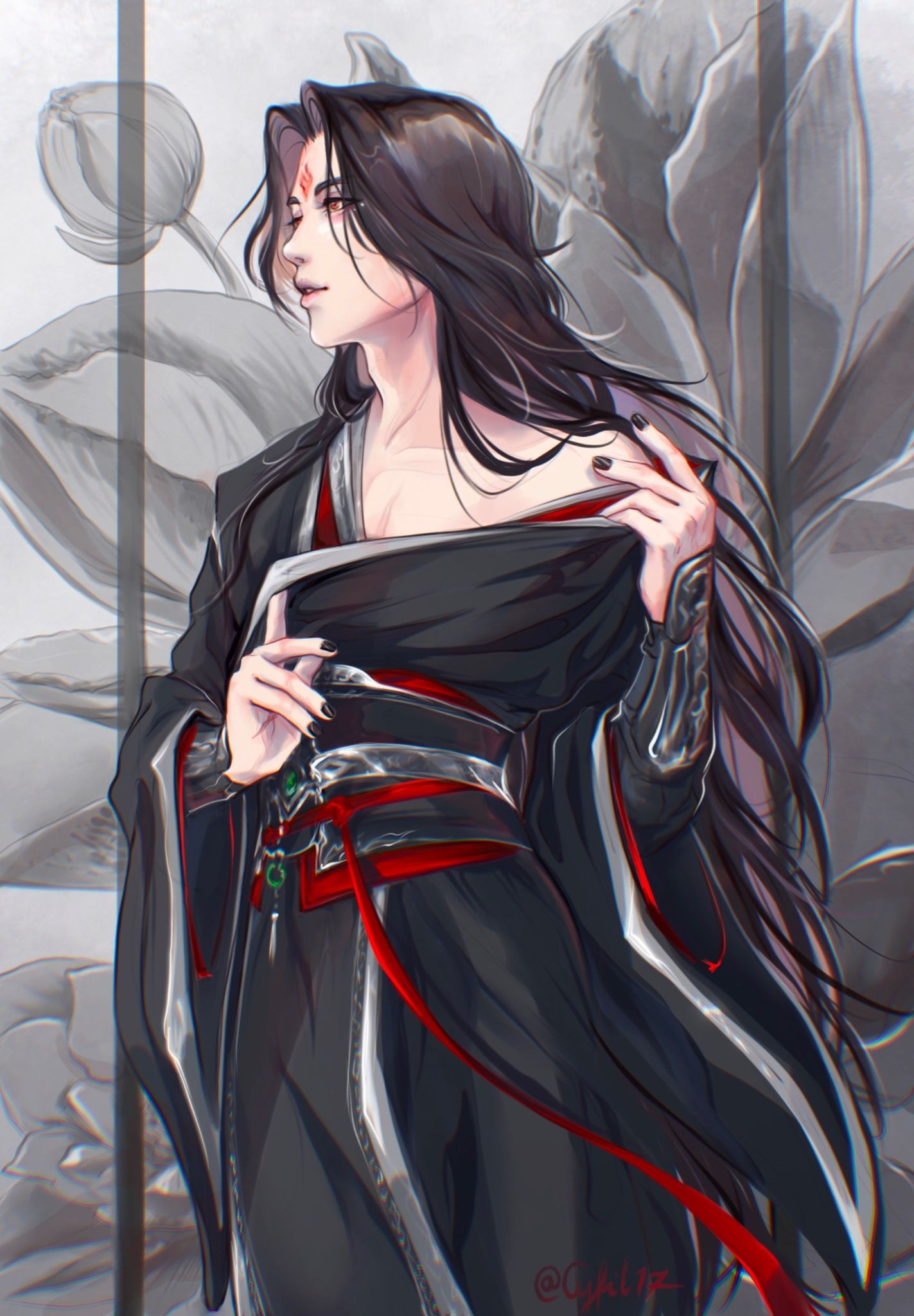 1423x2048 Cyfil No Safe Speace BingJiu on X: Luo Binghe Lotus / X