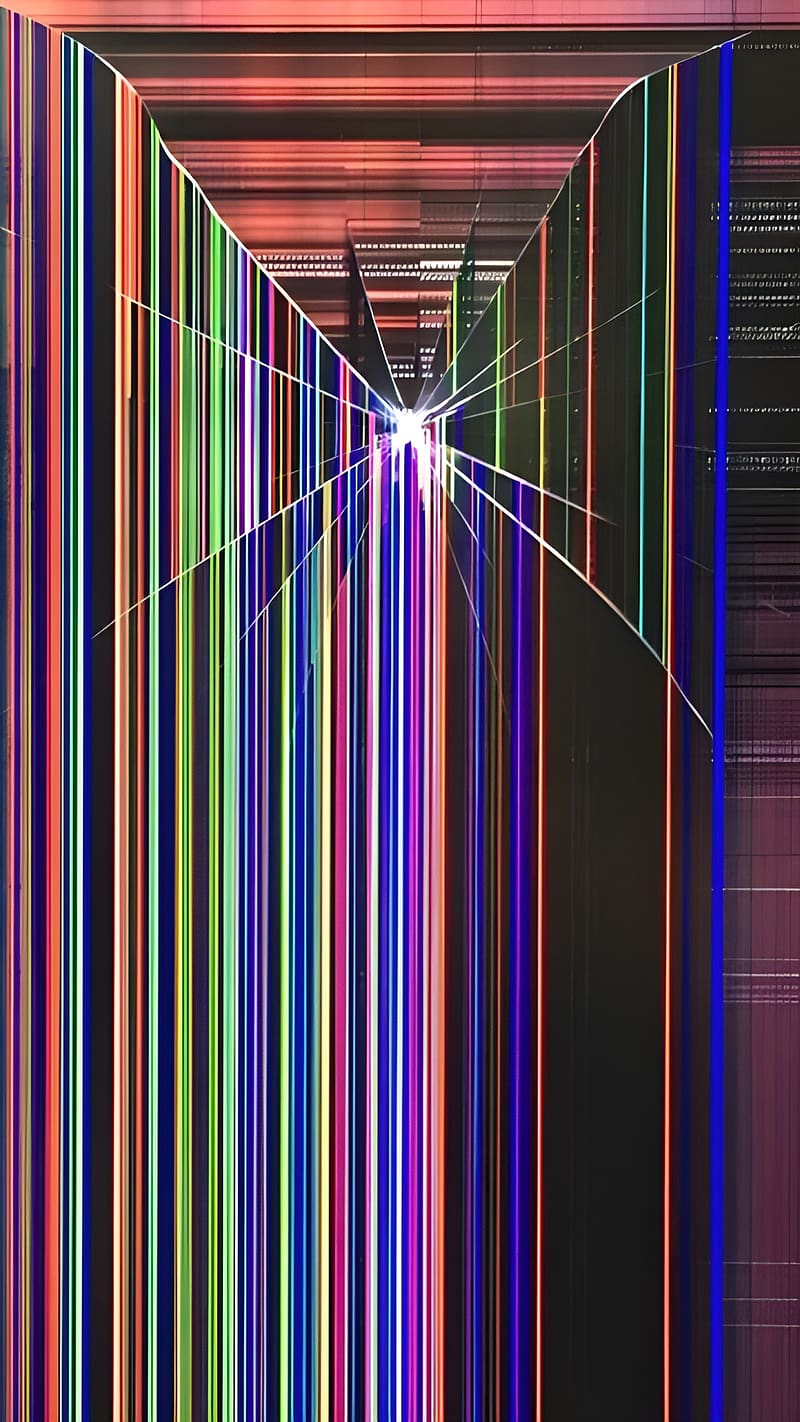 800x1422 Broken Display, rainbow line, rainbow, line, display, HD phone wallpaper