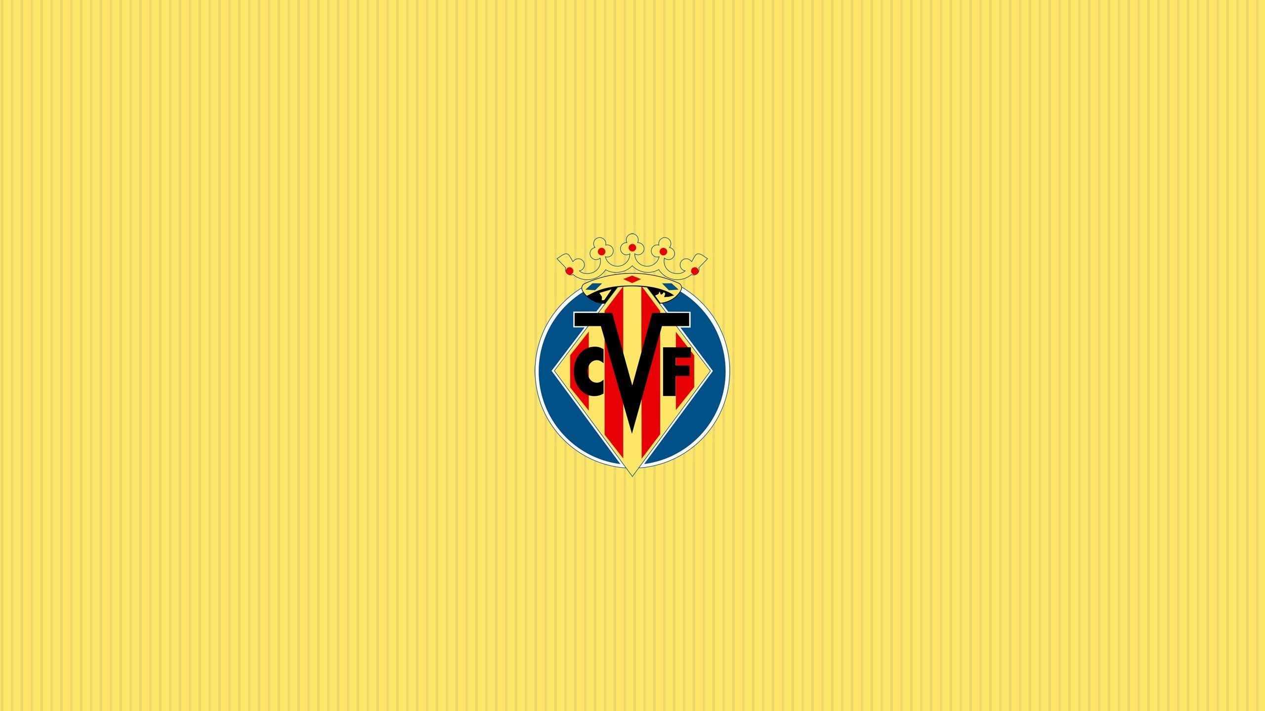 2560x1440 Light Yellow Emblem Logo Soccer HD Villarreal CF Wallpaper