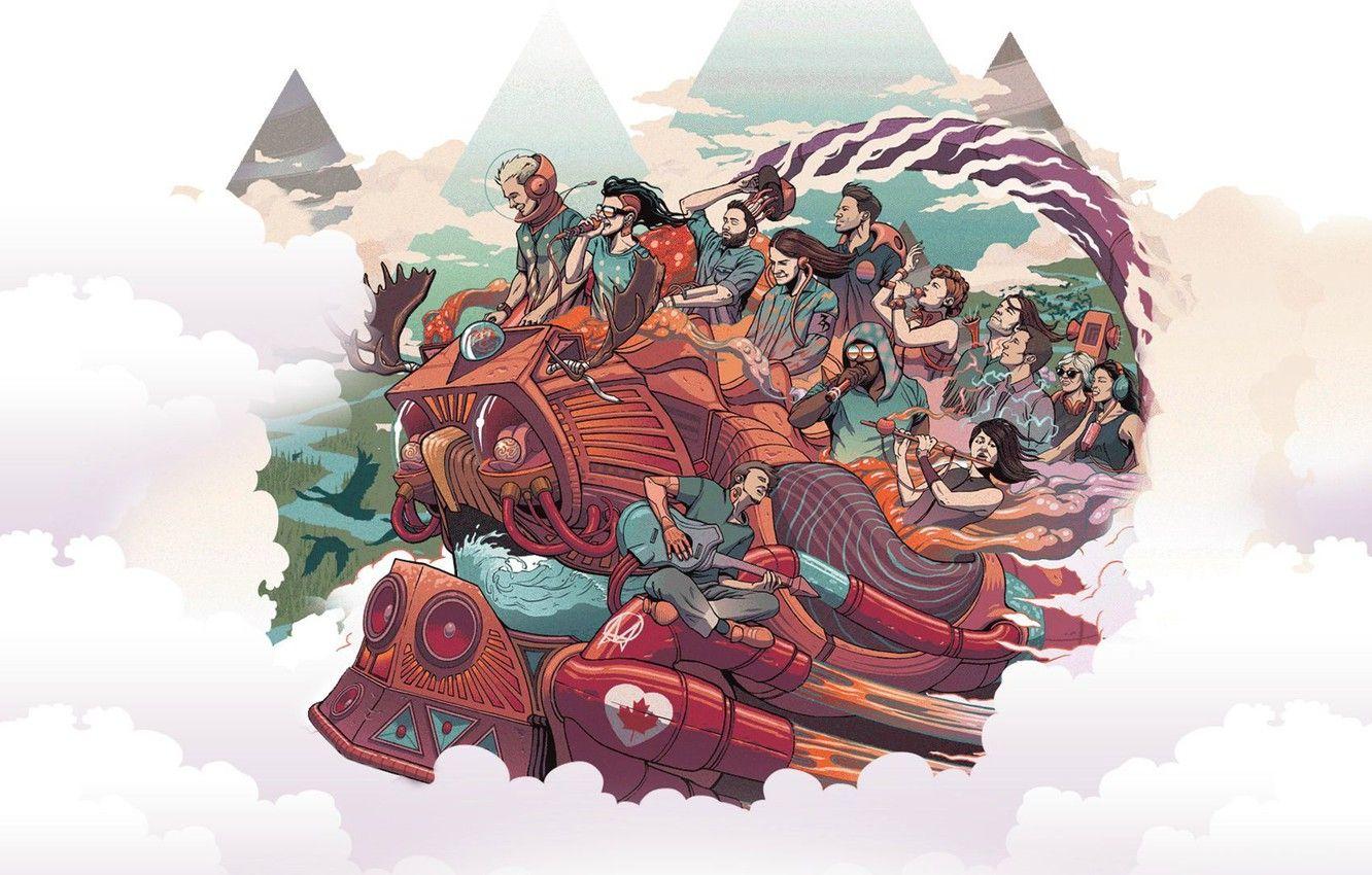 1332x850 Wallpaper Canada, Art, train, Dubstep, Skrillex, ZEDS DEAD, QUIET, LET LUNO & MIJA, JACK Ü, KIESZA, HUNDRED WATERS, A$AP FERG image for desktop, section музыка