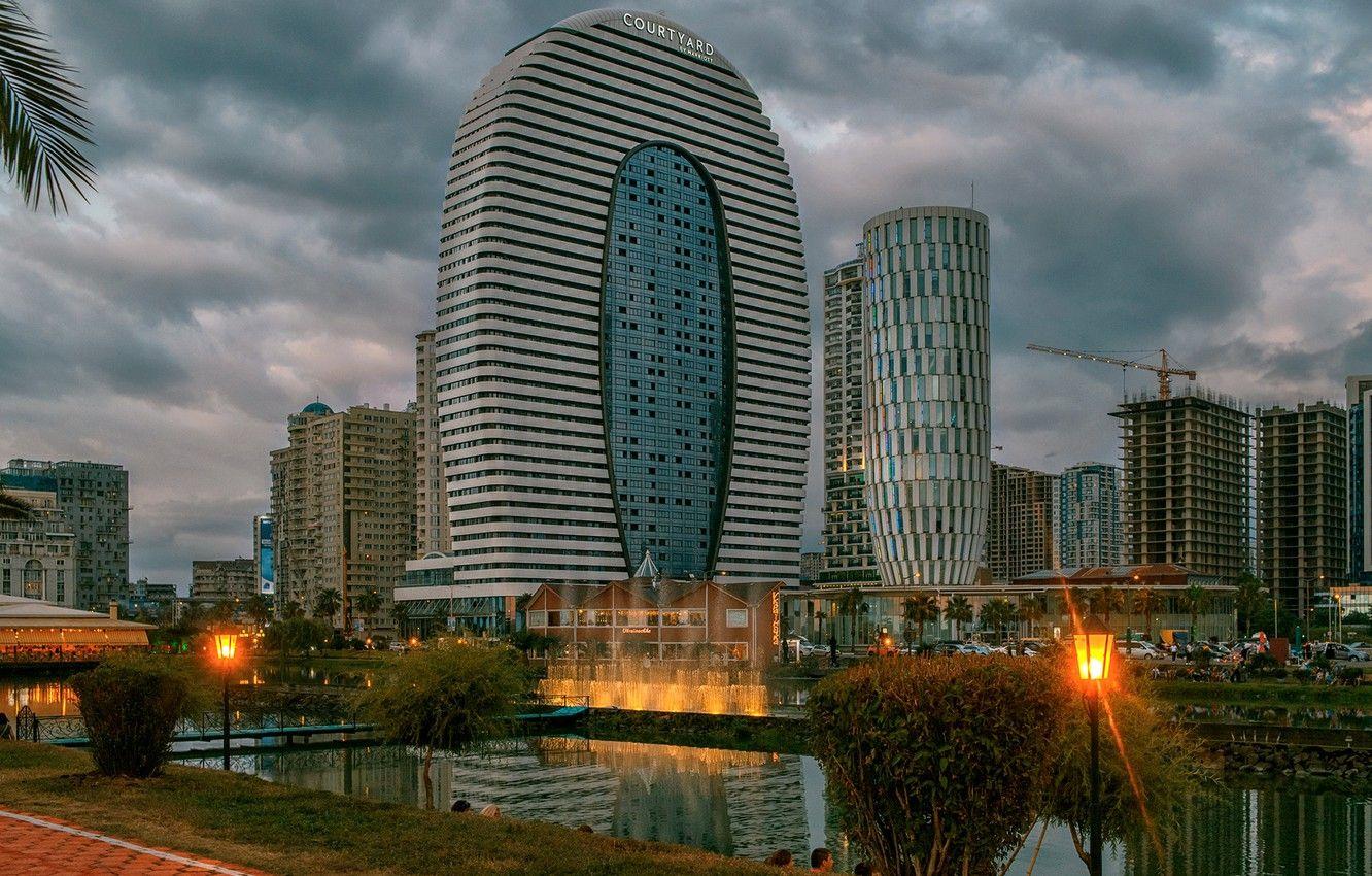 1332x850 Wallpaper clouds, the city, construction, building, home