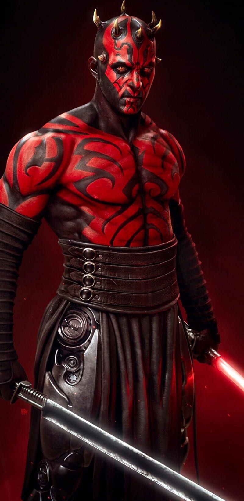 800x1644 Darth maul, clone wars, dark side, savage oppress, sith, sith lord, star wars, HD phone wallpaper