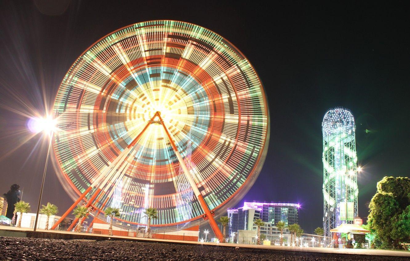 1332x850 Wallpaper Ferris wheel, Georgia, Batumi image for desktop