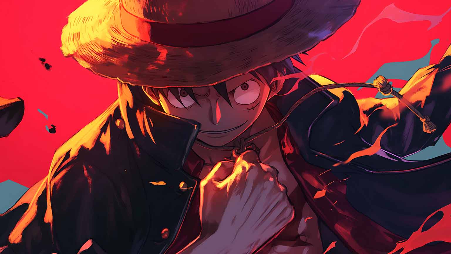 1536x864 One Piece Luffy Fashionable Pirate Desktop Wallpaper 4K