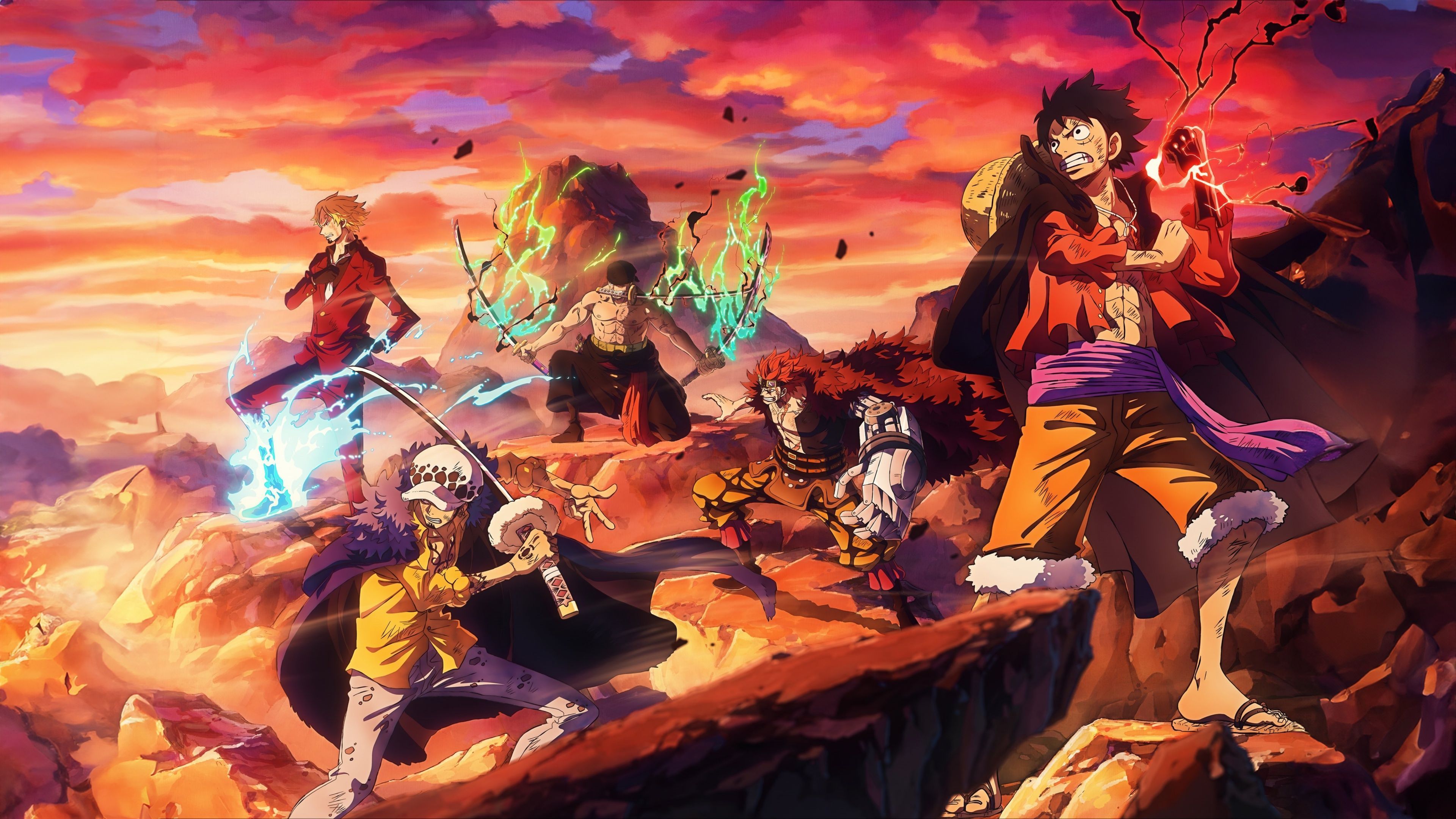 3840x2160 One Piece Wallpaper 4K, Character art, Monkey D. Luffy