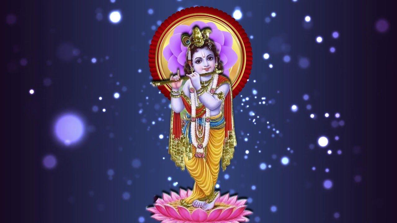 1280x720 God Krishna Background. Lord Shri Krishna Animation Background