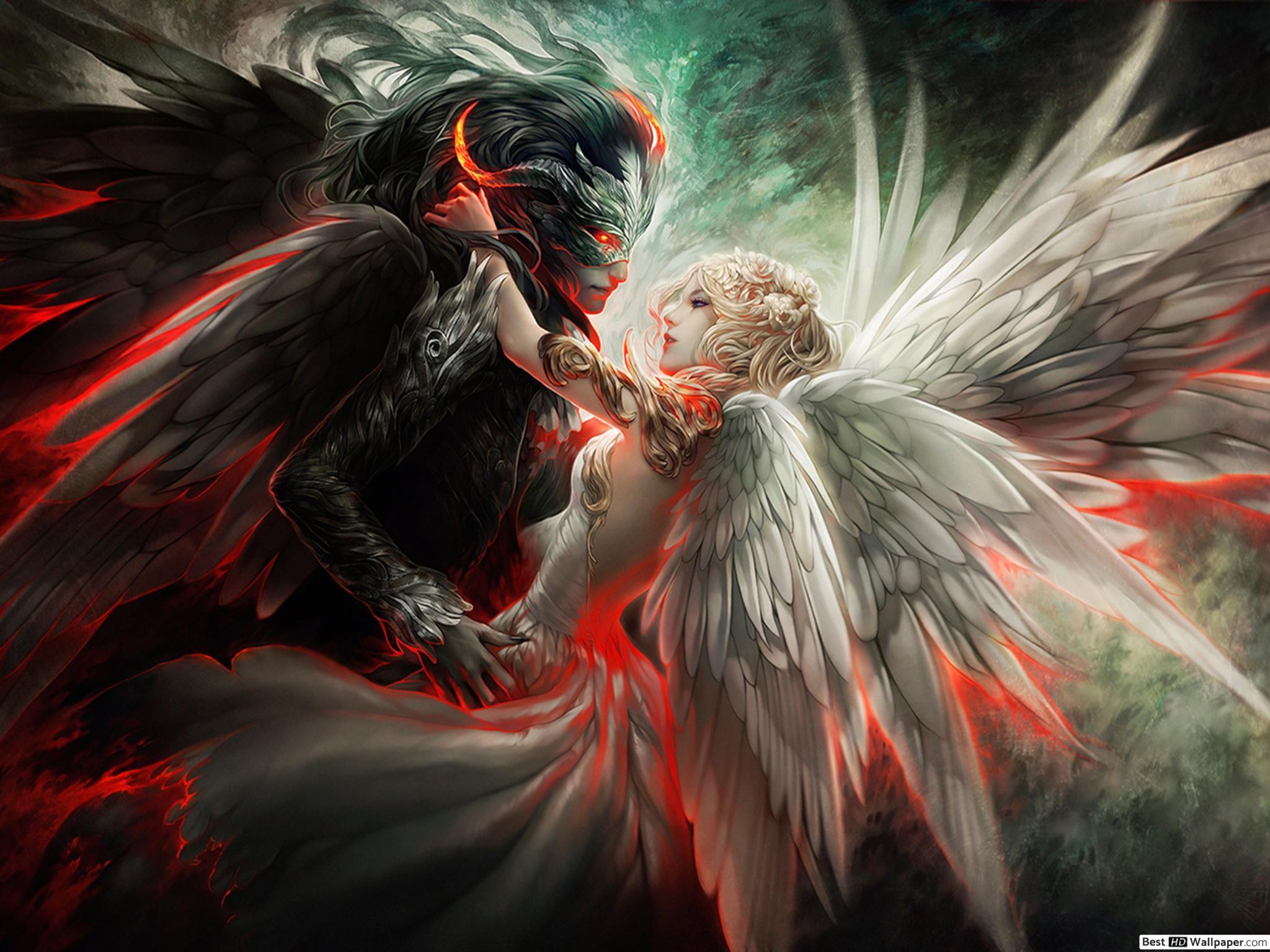 2048x1536 Angel and Demon HD wallpaper download
