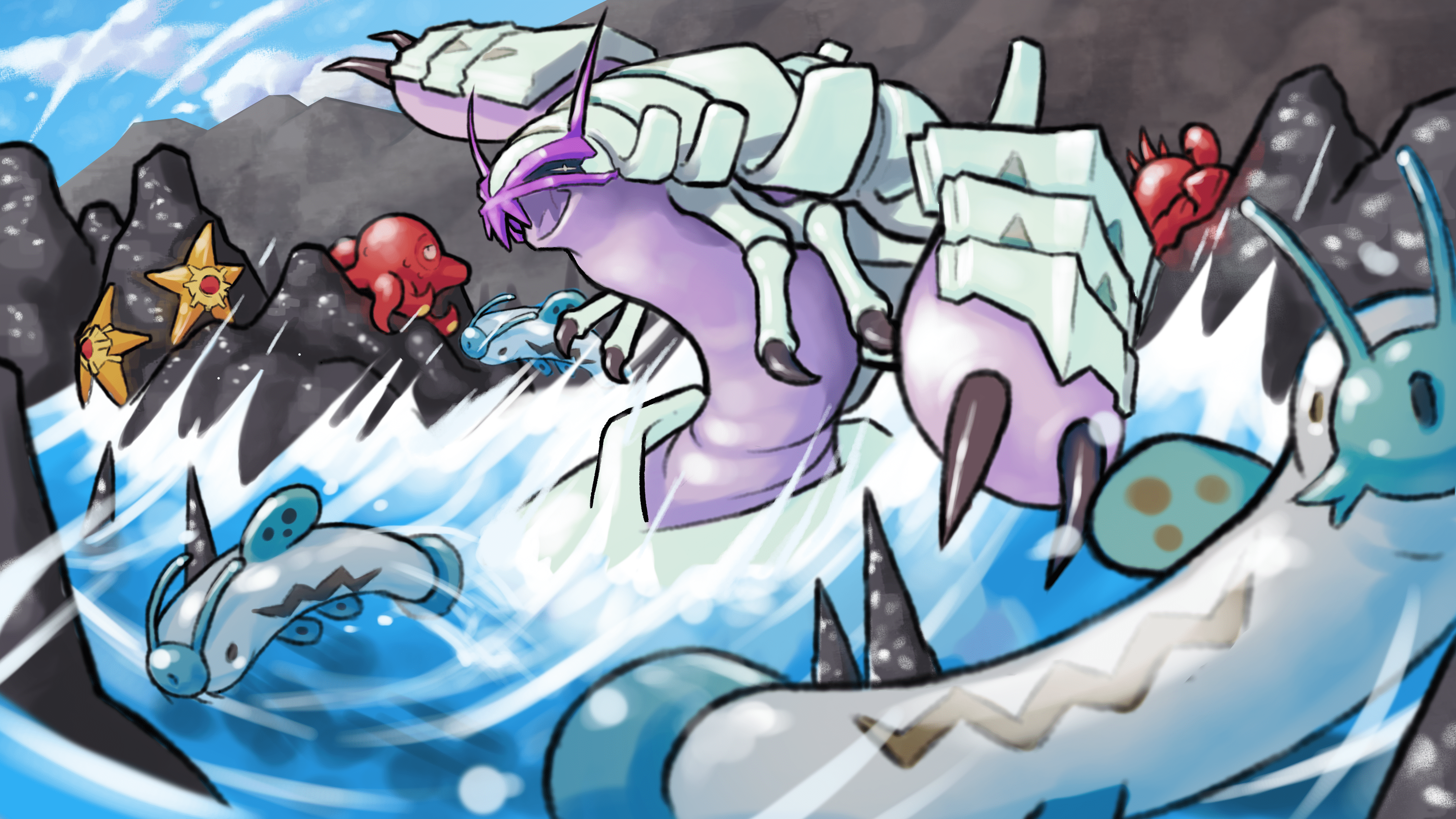3840x2160 OC Golisopod Commission I drew for a friend :3