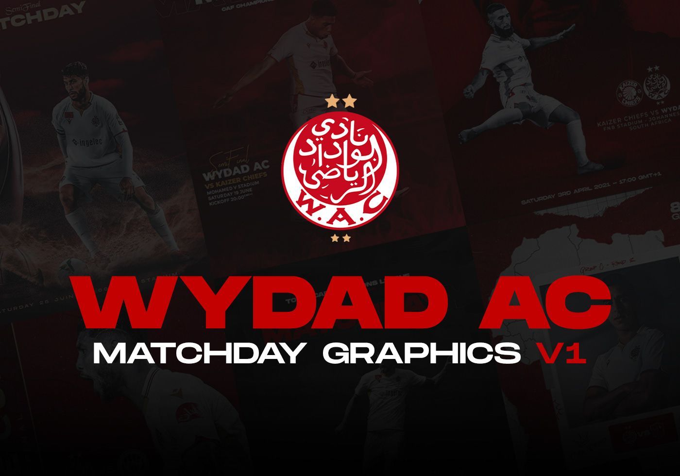 1400x980 WYDAD AC MATCHDAY GRAPHICS VOL 1 (1). Image - Behance