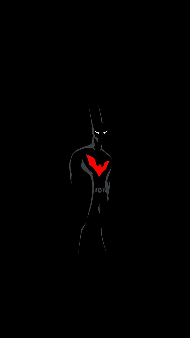 800x1422 Batman Beyond, amoled, bat, black, man, minimal, minimalist, minimalistic, HD phone wallpaper