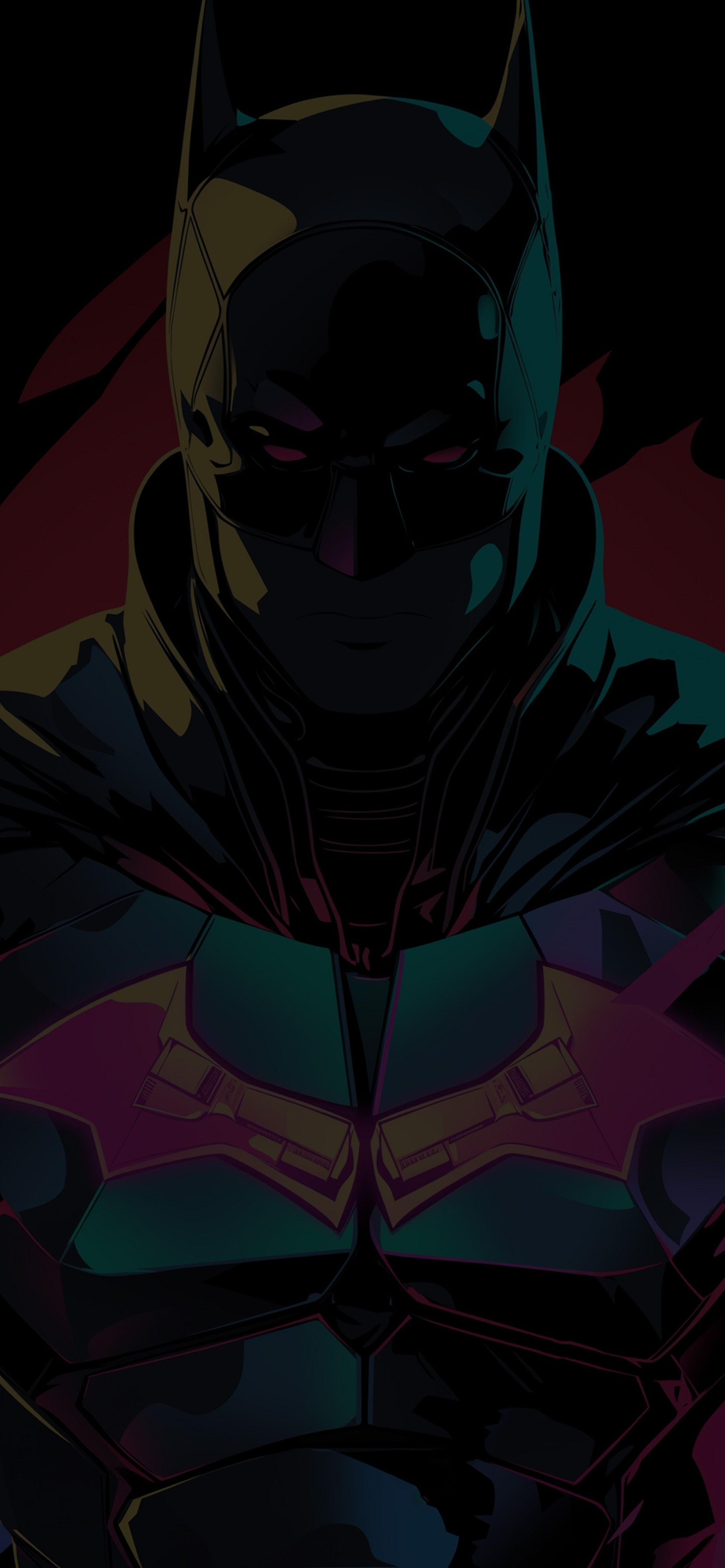 2000x4329 Neon Batman Dark Knight Epic Wallpaper Phone Wallpaper