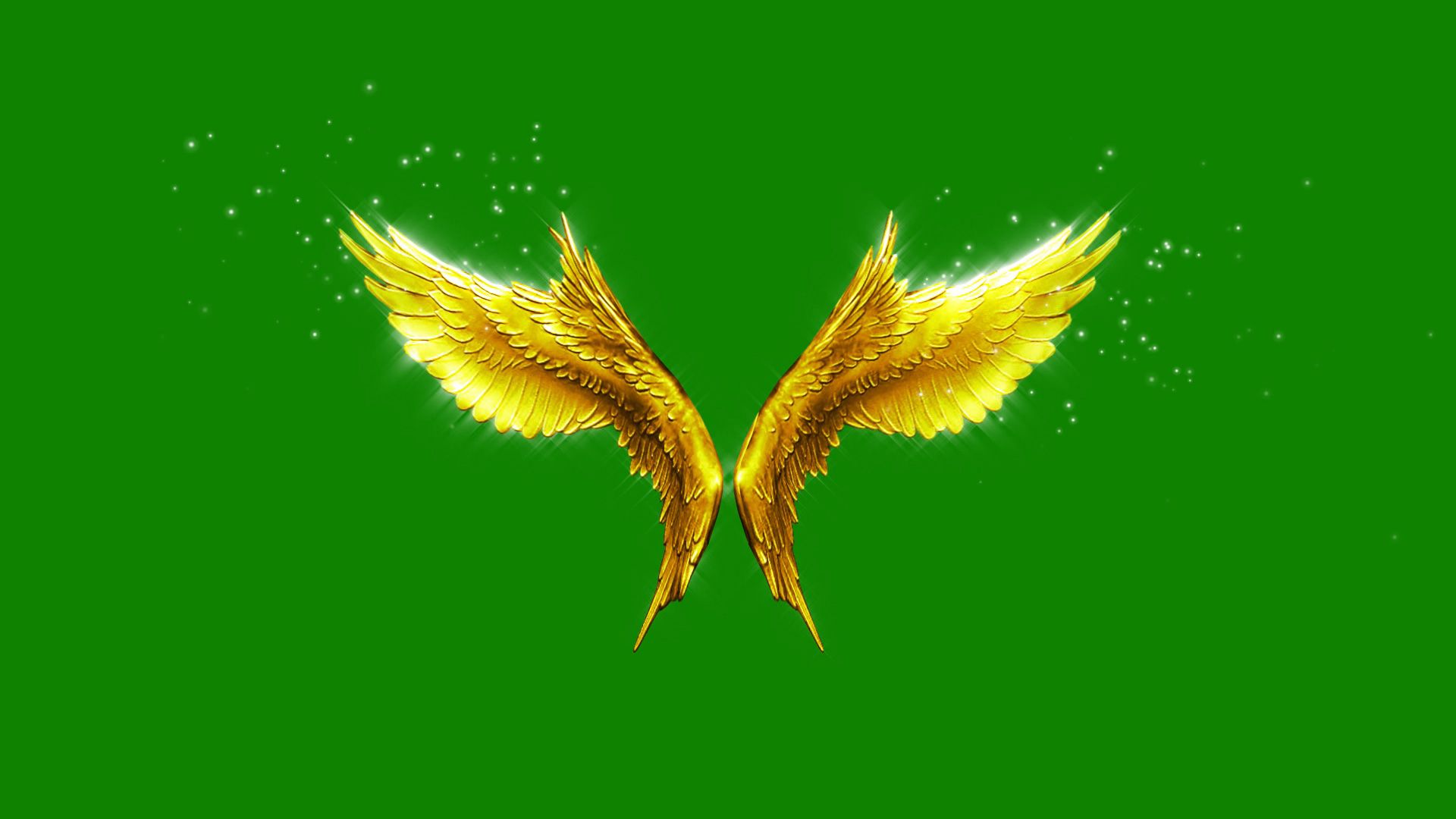1920x1080 Gold Wings Particles