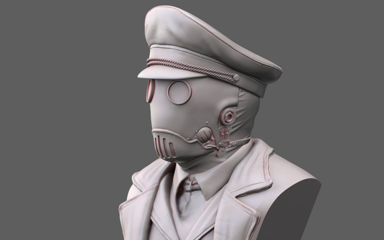 1280x800 Karl Ruprect Kroenen Bust, Hellboy Stl File 3D Printing, Hellboy Stl 3D model design, Hellboy Statue STL, Hellboy Digital STL