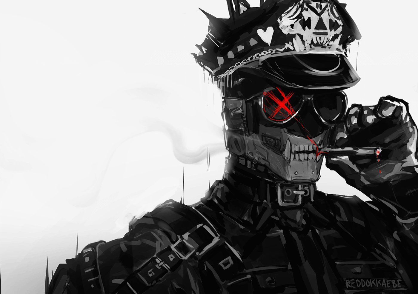 1400x985 Red-도깨비 on X: Sketching&working on stuff while watching horror films- / X