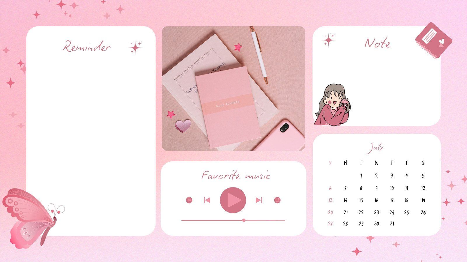 1600x900 Free and customizable cute desktop wallpaper templates