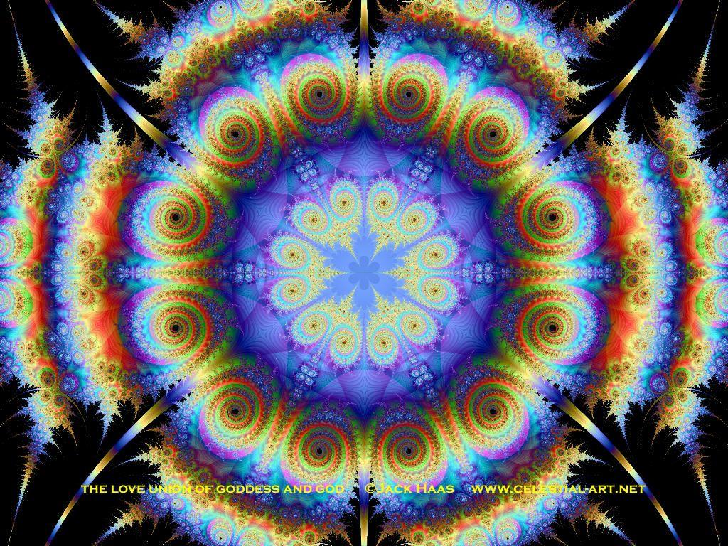 1024x768 Wallpaper, religious art Love Union of Goddess