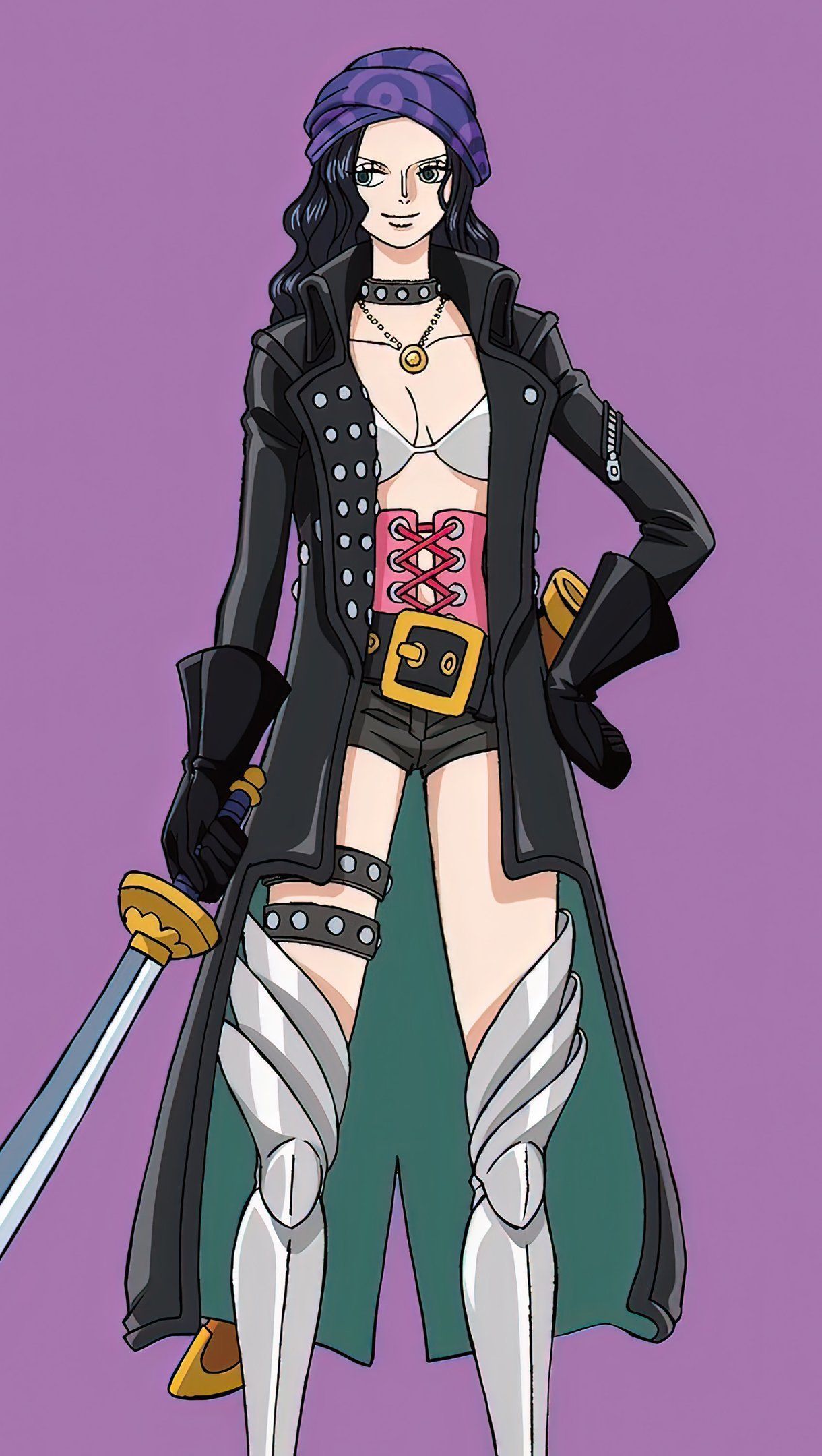 1220x2160 Nico Robin One Piece Red Anime Wallpaper 4K for iPhone and Mobile Phone