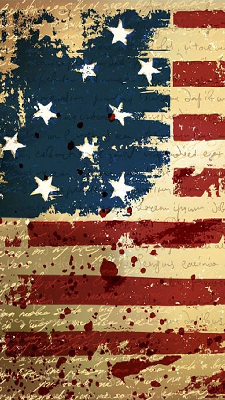 736x1308 American Flag Wallpaper Background