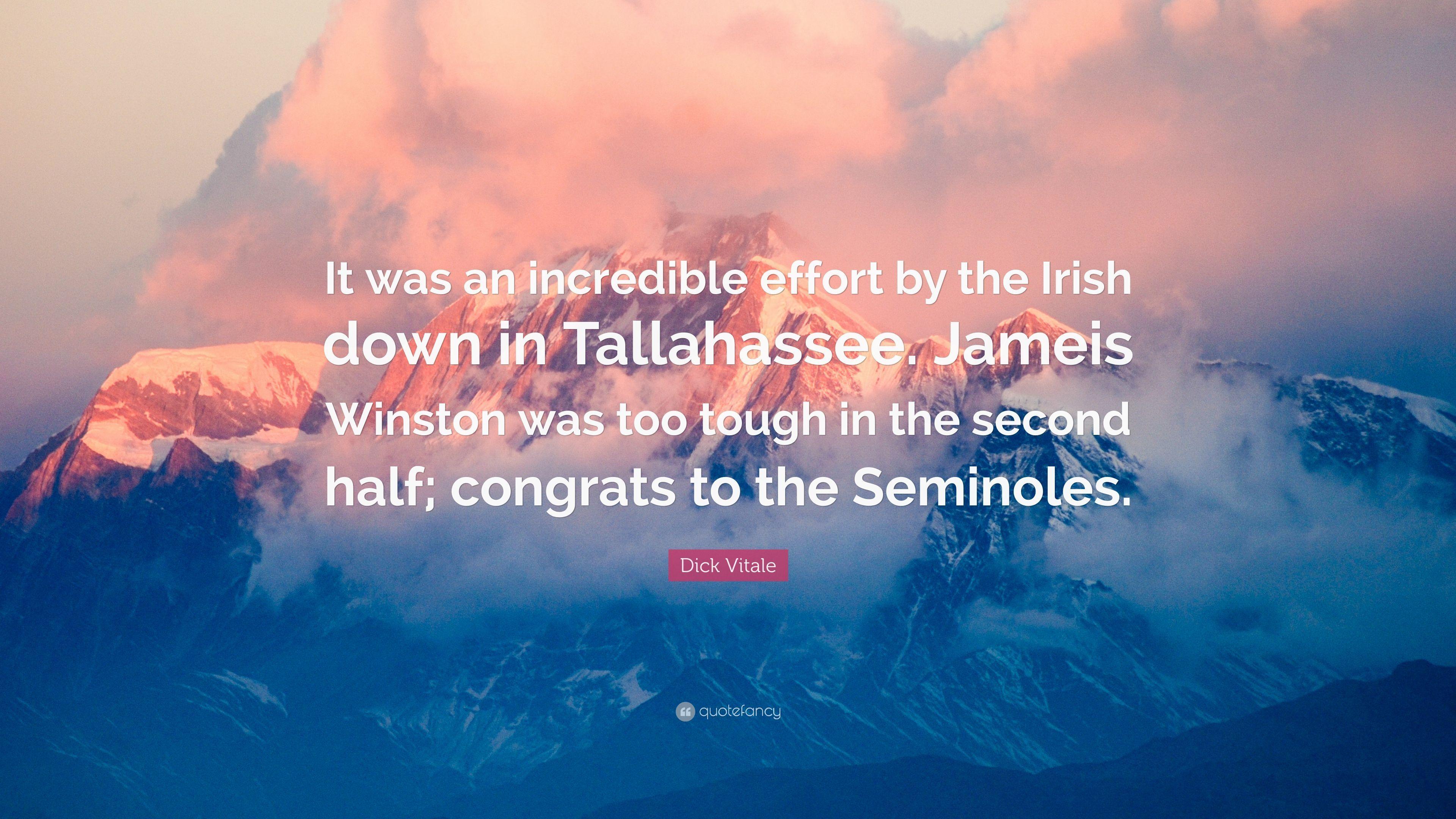 3840x2160 Dick Vitale Quote: “It was an incredible effort by the Irish down