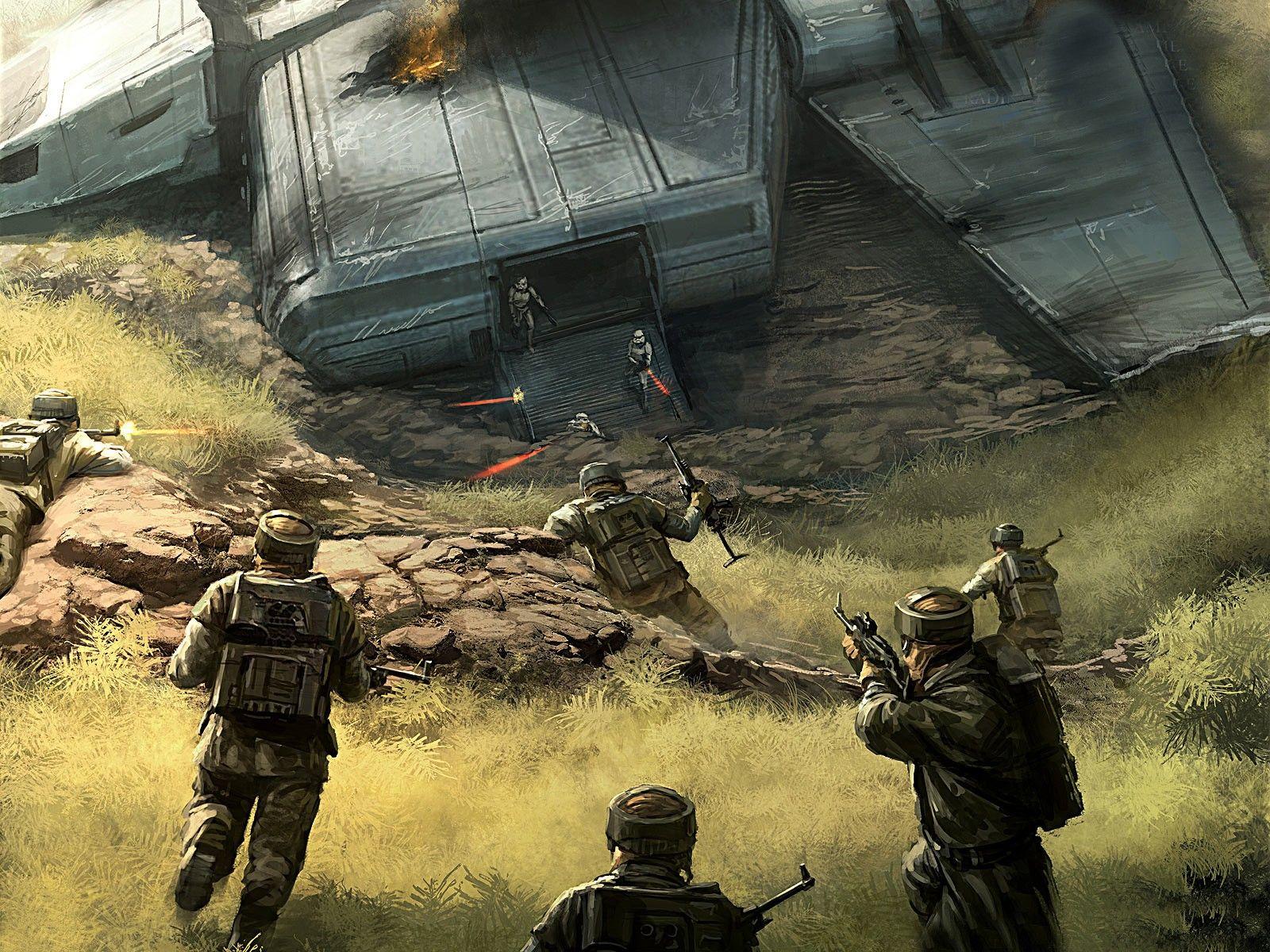 1600x1200 Star Wars, stormtroopers, Jedi, fantasy art, rebels, spaceships