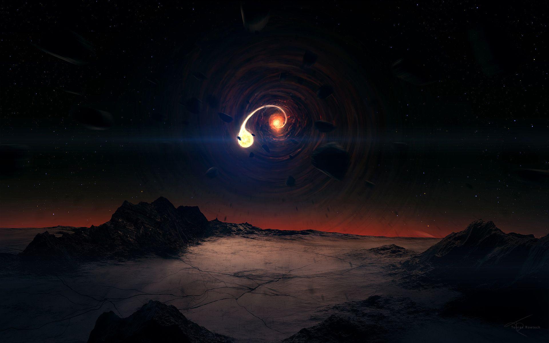 1920x1200 HD Black Hole Wallpaper