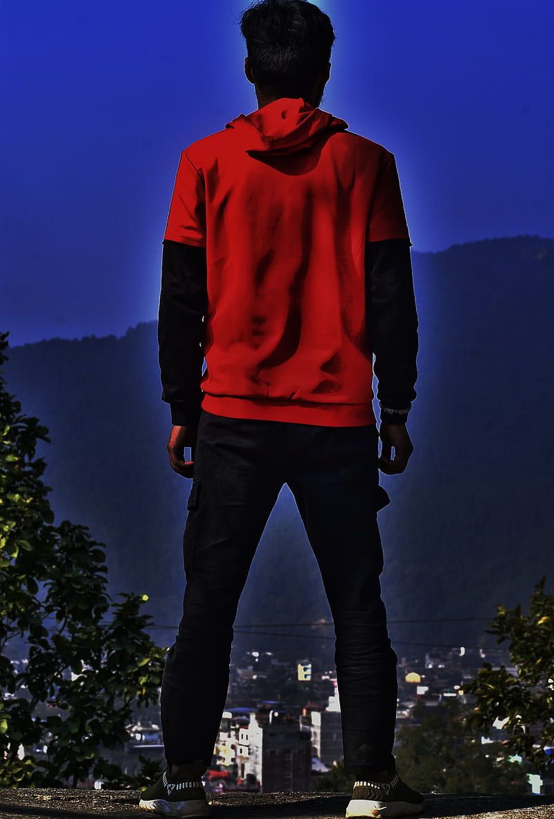 800x1183 Boy Back View, alone, alone boy, mountain, peace, boy back, scenery, HD phone wallpaper