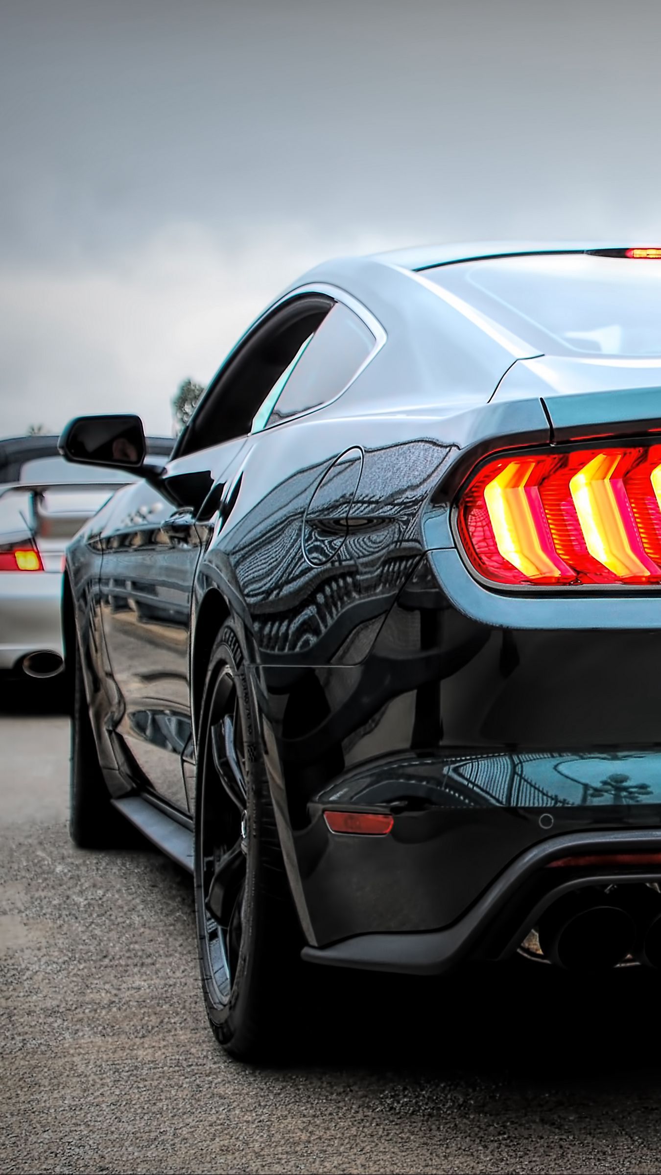 1350x2400 Download wallpaper 1350x2400 ford mustang, car, muscle car, back view iphone 8+/7+/6s+/for parallax HD background