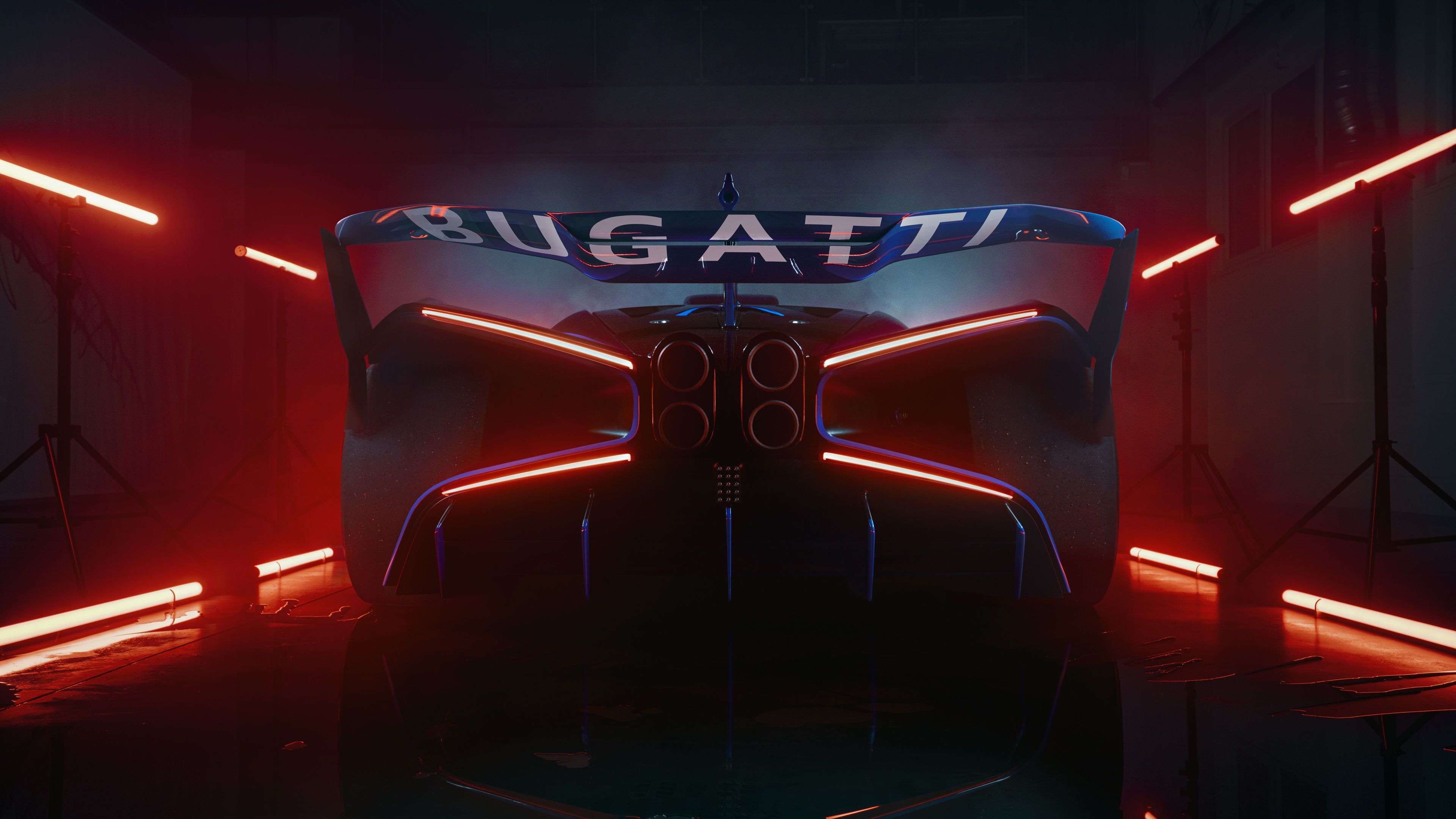 3840x2160 Bugatti Bolide Wallpaper 4K, Rear View, Hypercars, 5K
