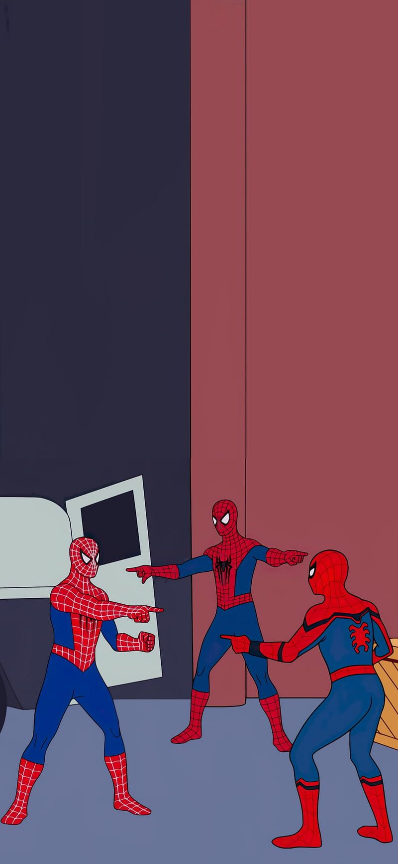 800x1733 Spider verse, meme, spiderman, HD phone wallpaper