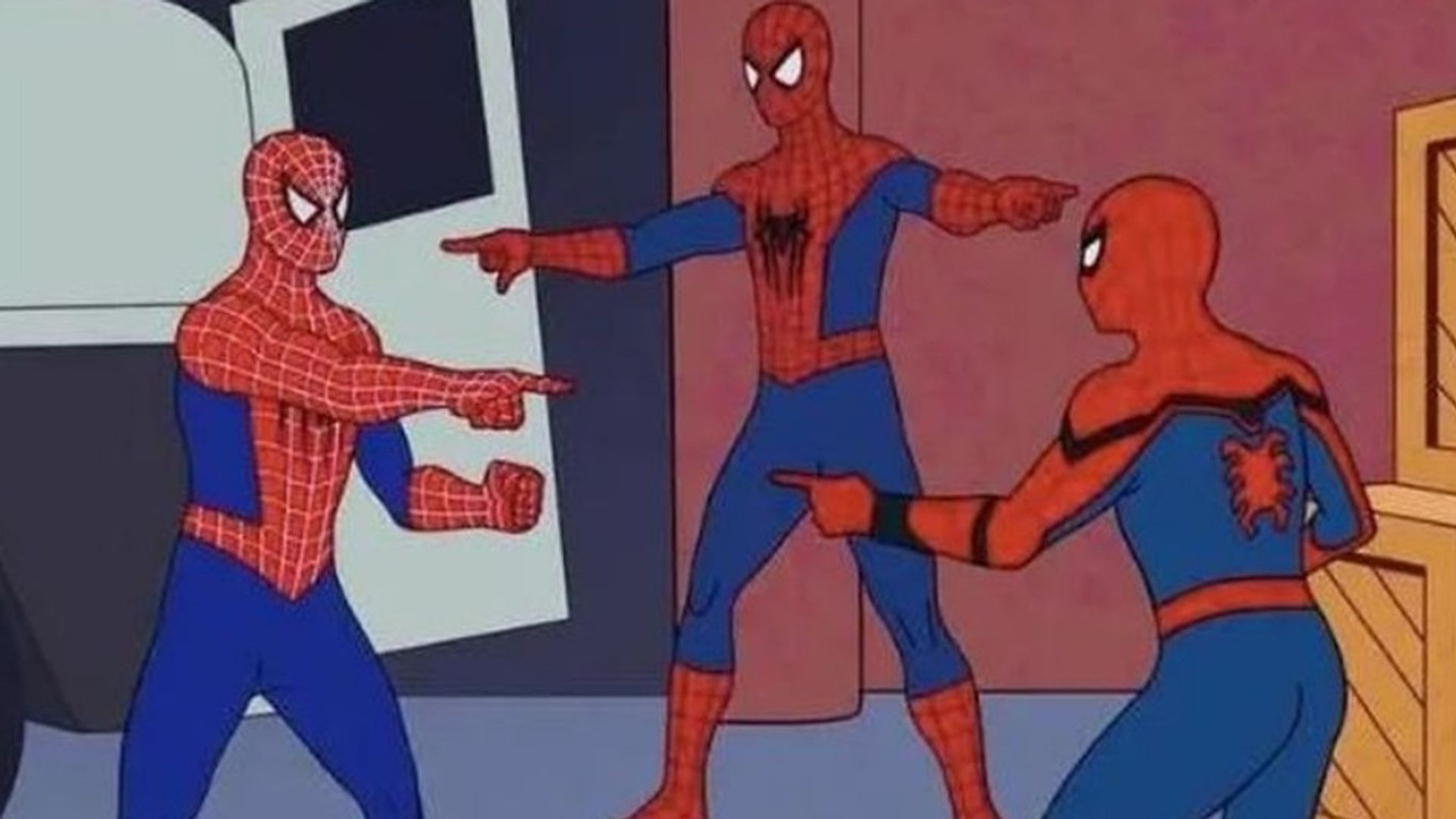 1920x1080 Tom Holland, Andrew Garfield, and Tobey Maguire Recreate