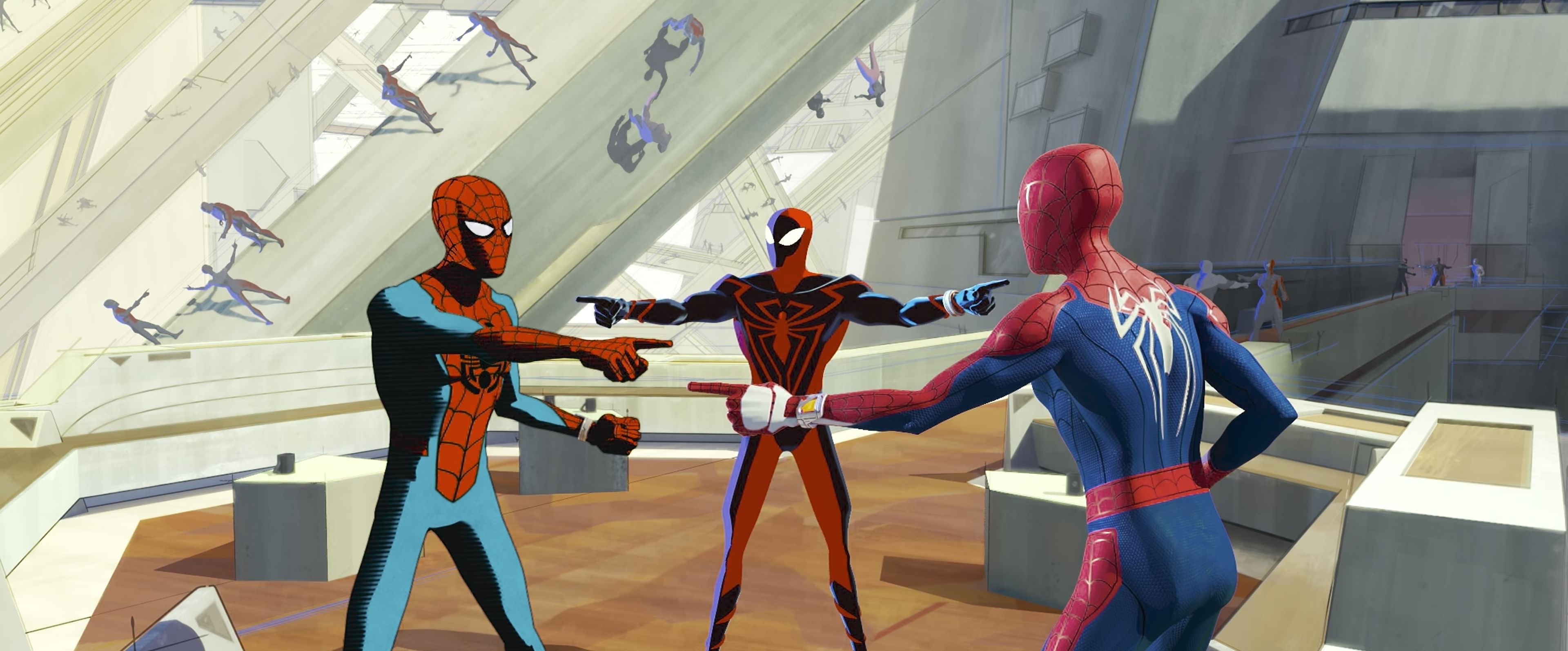 3840x1594 Spider Man: Across The Spider Verse Meme Wallpaper, HD Movies 4K Wallpaper, Image And Background