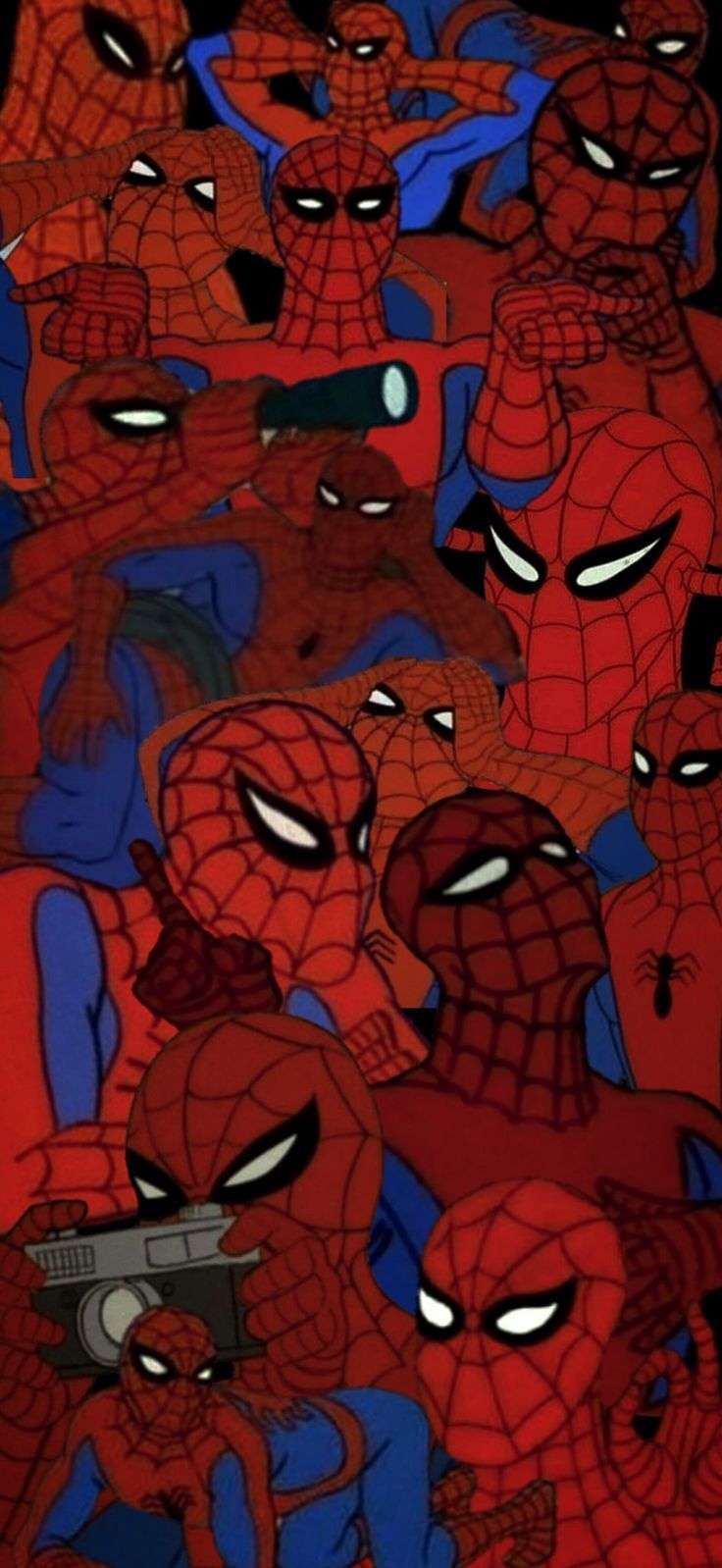 736x1598 Spider Man 1967 Old Cartoon Collage Wallpaper Meme