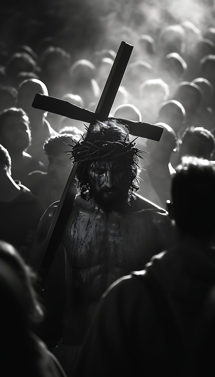 740x1295 Jesus Crucified Animated Photo Free High Quality Picture