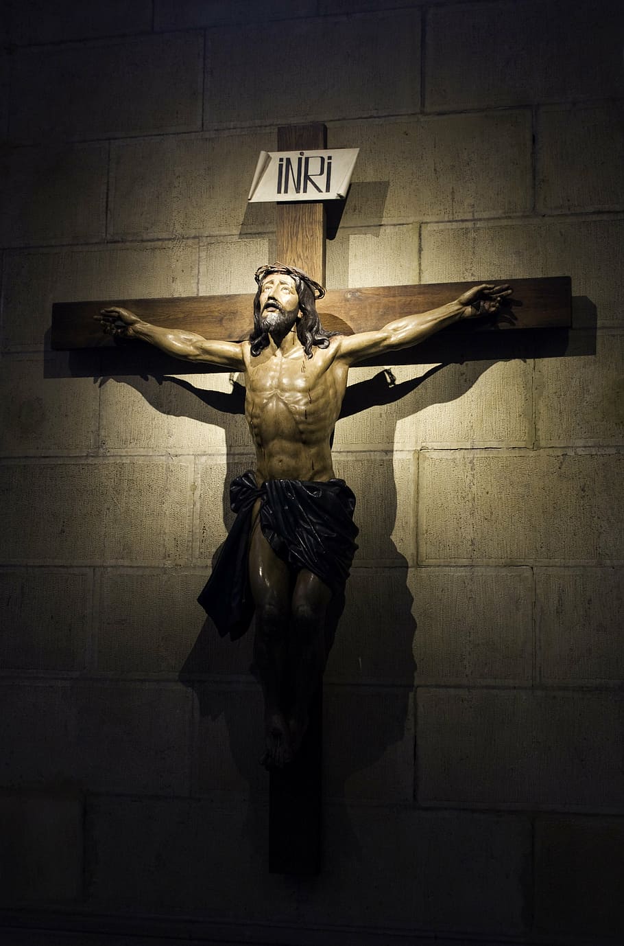 910x1378 HD wallpaper: brown wooden crucifix, cross, christianity, faith, jesus, god