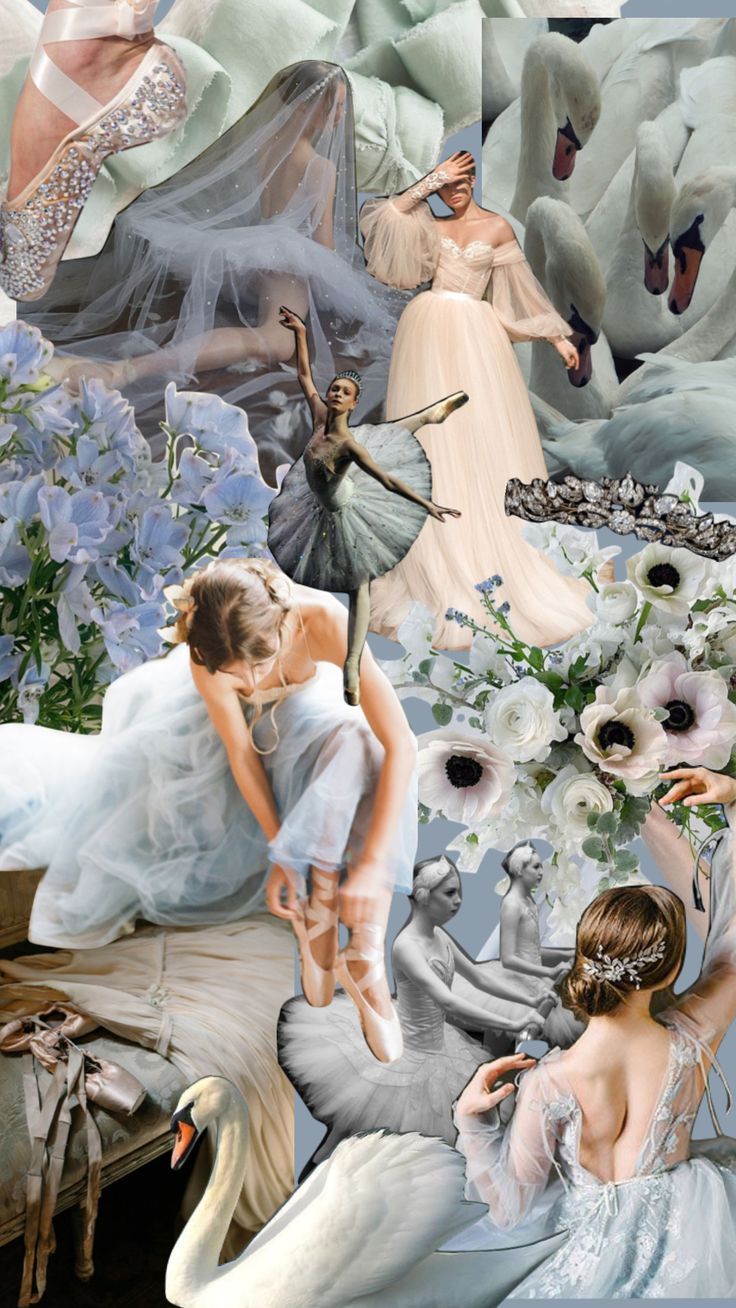 736x1308 ballet #balletcore #feminine #girly #aesthetic #moodboard #florals #balletutu