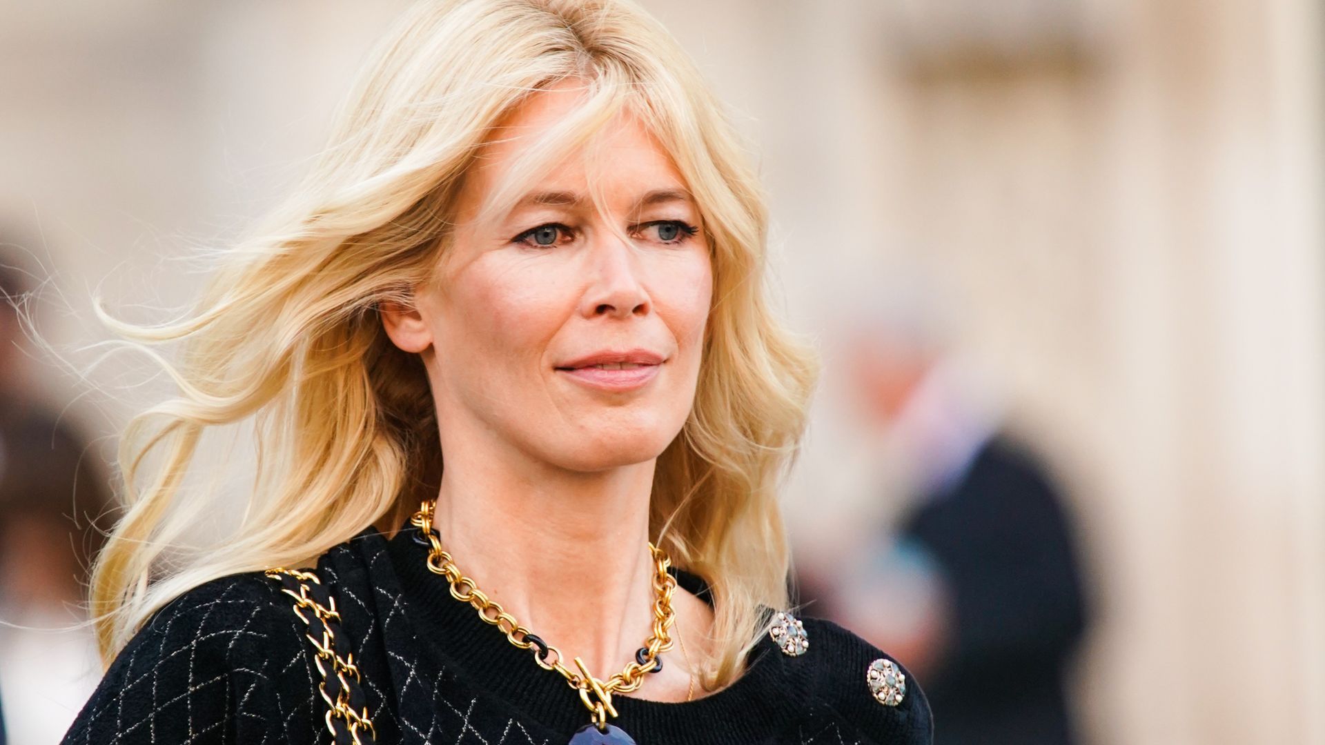 1920x1080 Supermodel Claudia Schiffer Shimmers In Wedding Ready Gown With Sweetheart Bodice. HELLO!