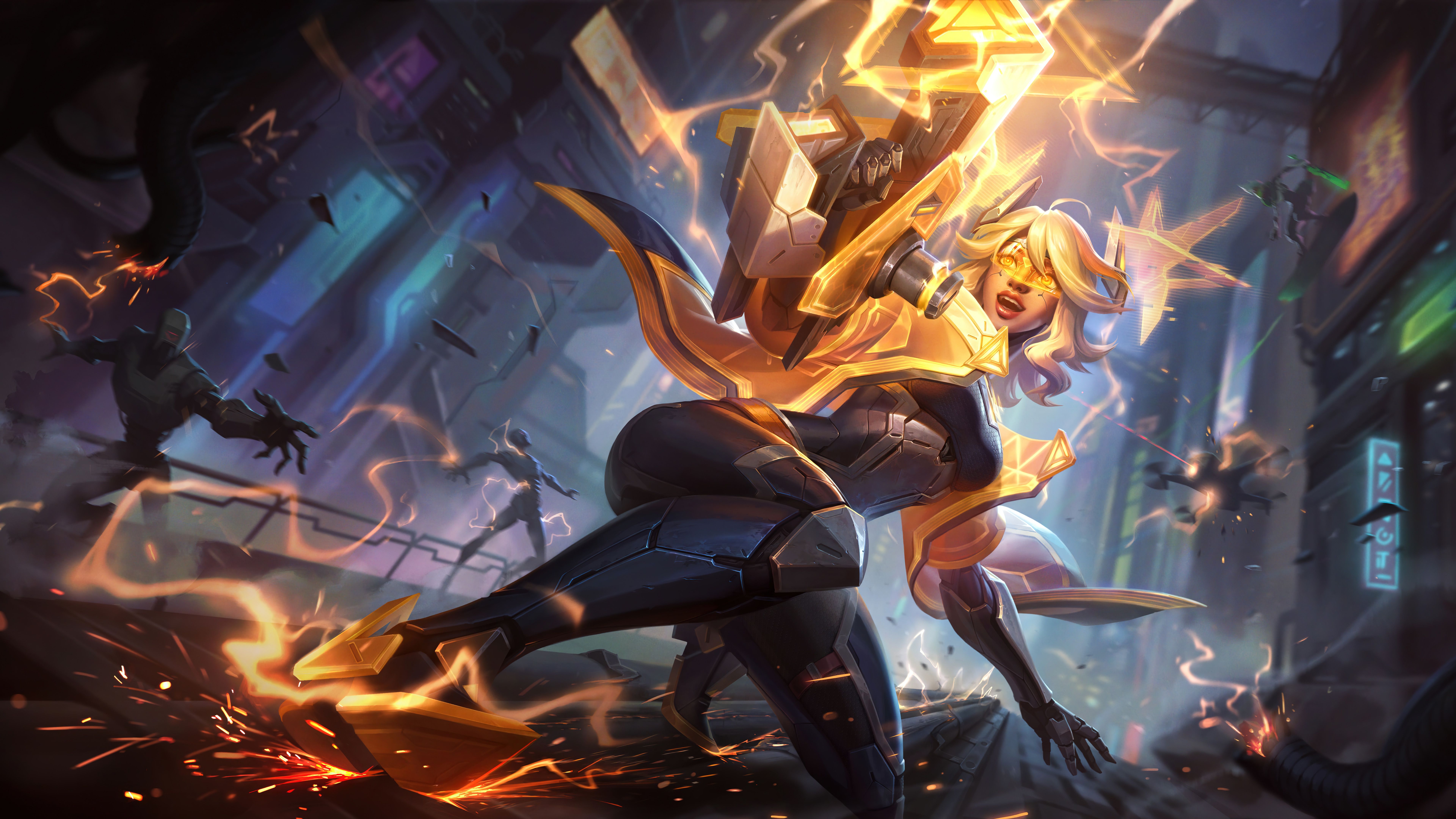 7680x4320 Wallpaper art, League of Legends, LoL, Project, skin, Zero for mobile and desktop, section игры, resolution 7680x4320