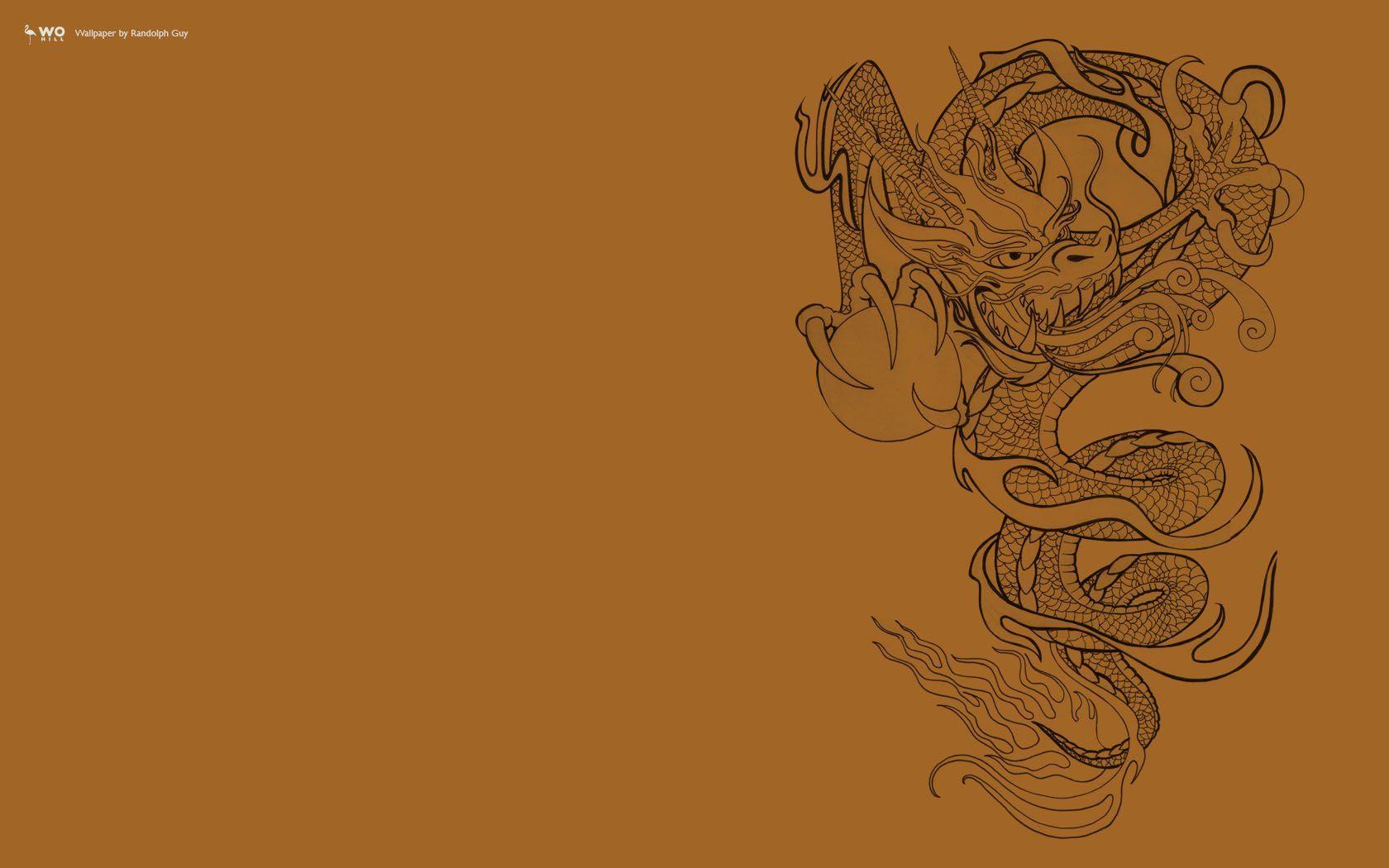 1680x1050 Japanese Dragon Wallpaper